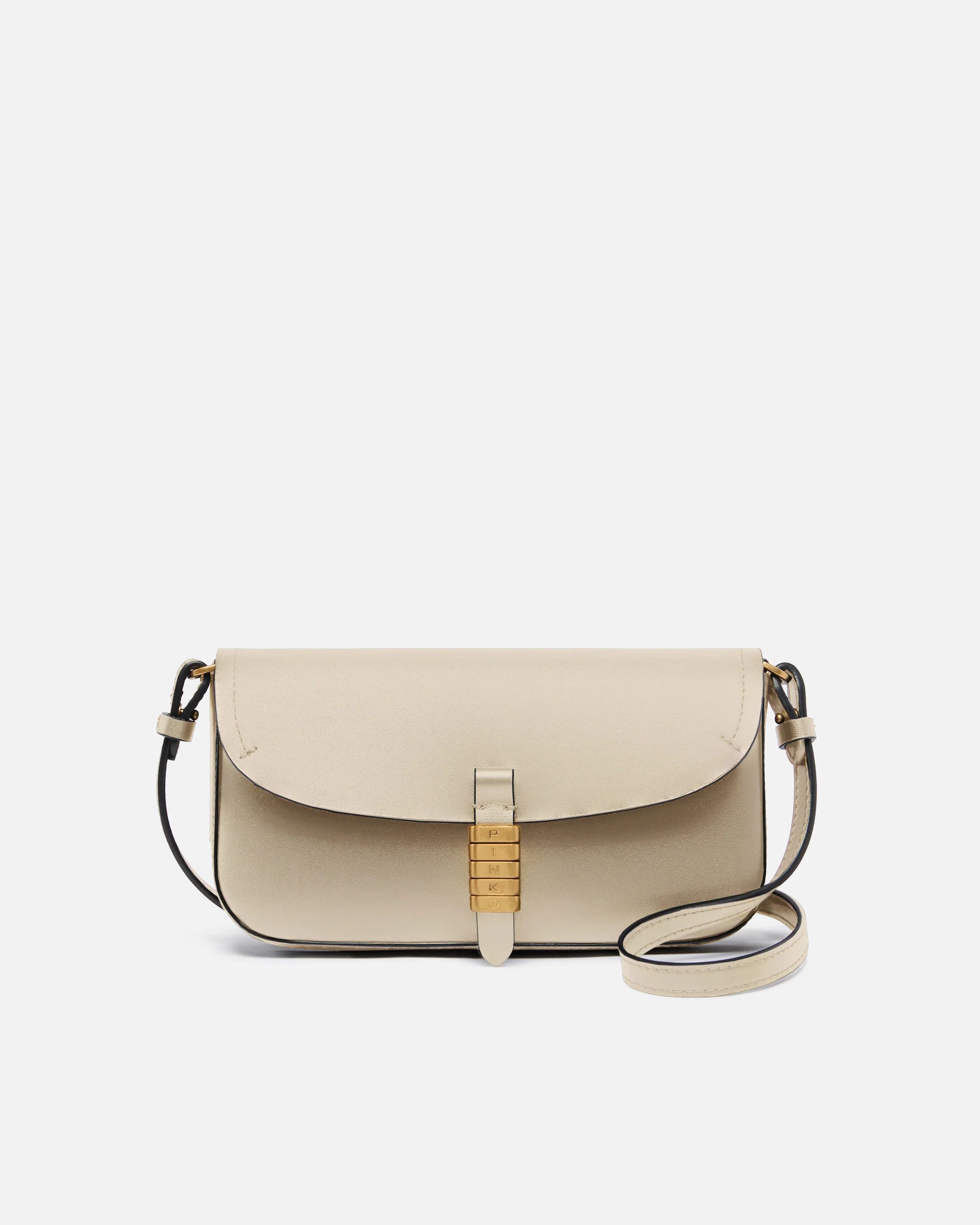 Borsa a spalla media Saddle Flat in pelle