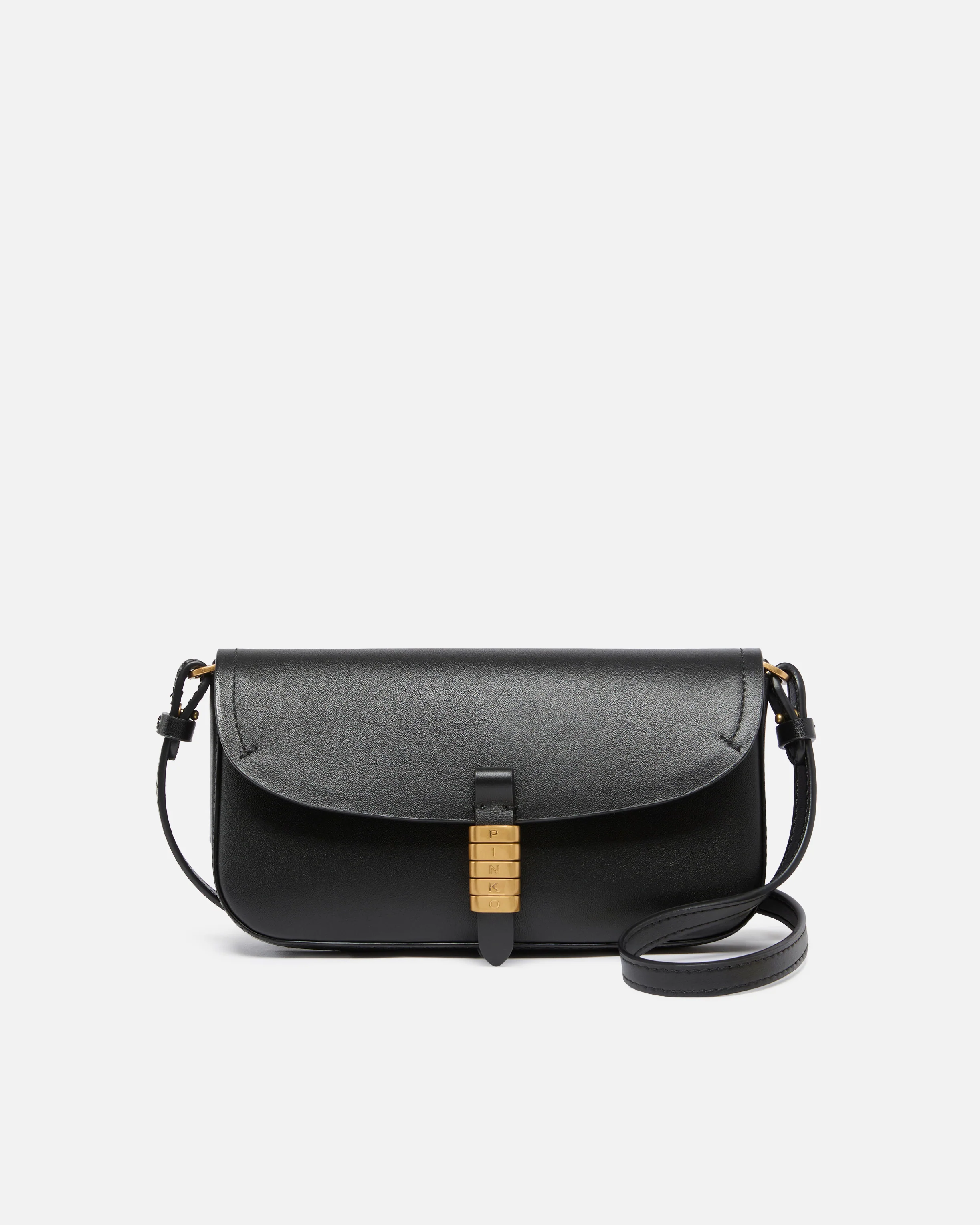 Borsa a spalla media Saddle Flat in pelle