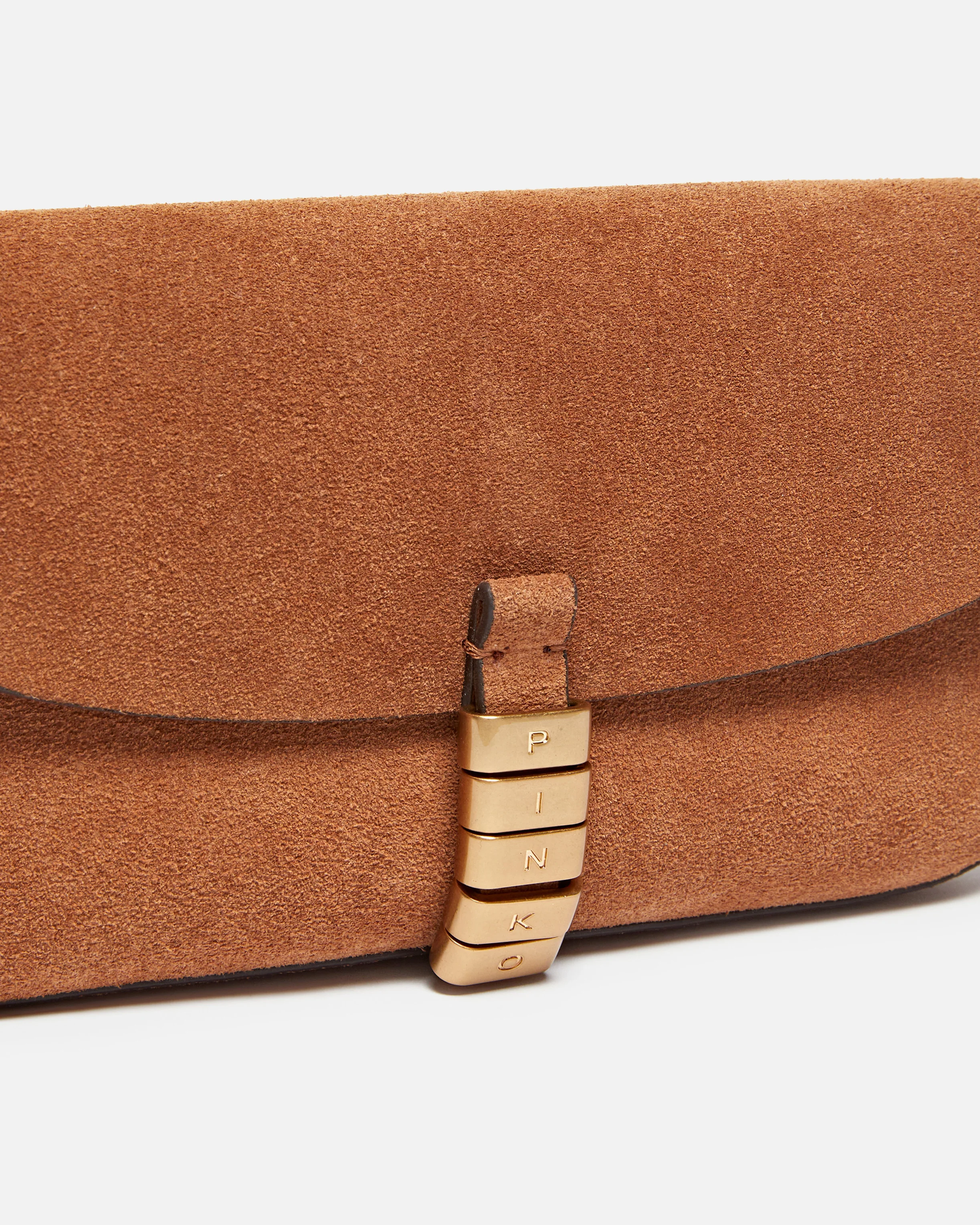 Borsa a spalla media Saddle Flat in suede - Image 3