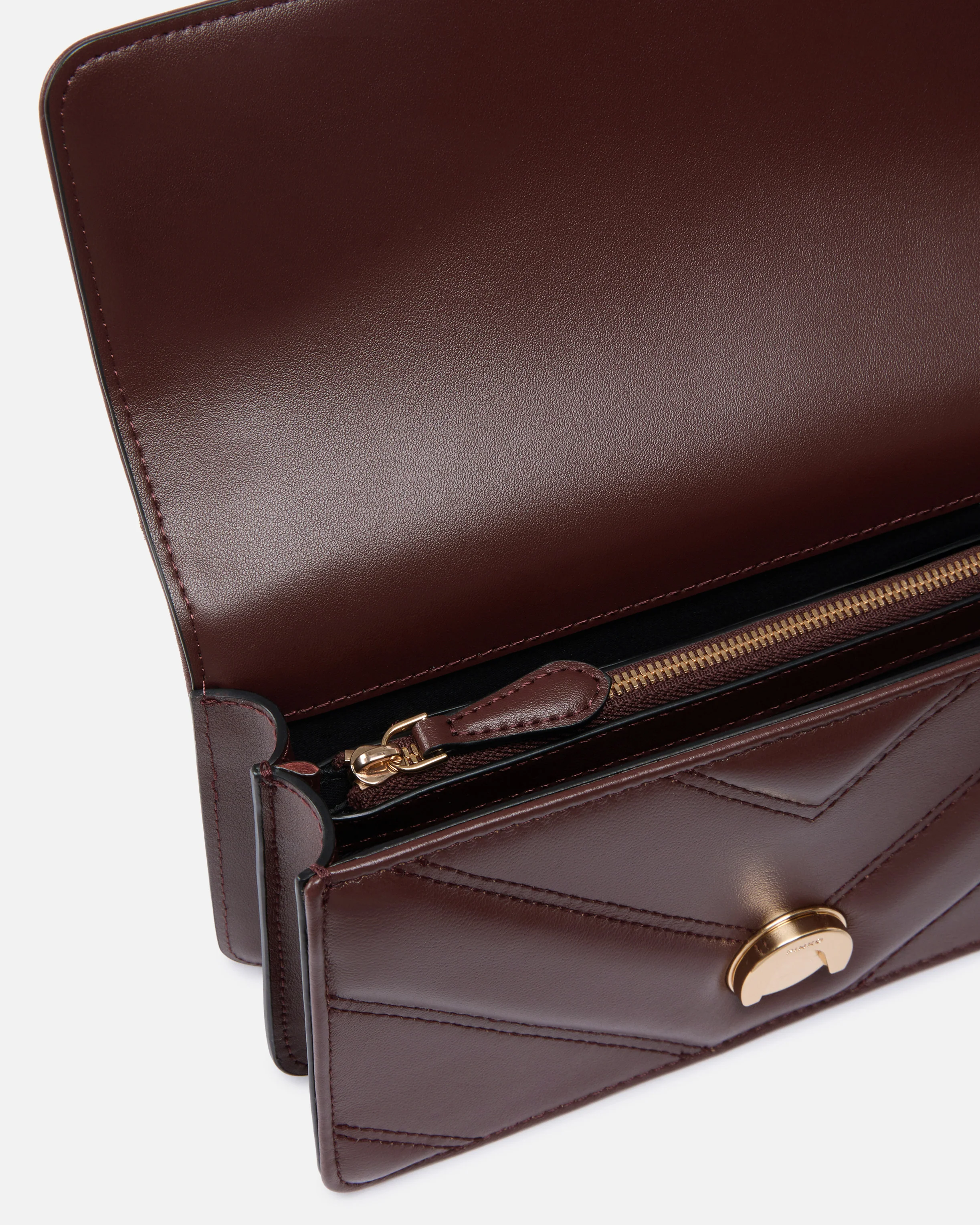 Borsa a spalla Mini Love Bag One in pelle e nappa chevron con tripla catena - Image 4