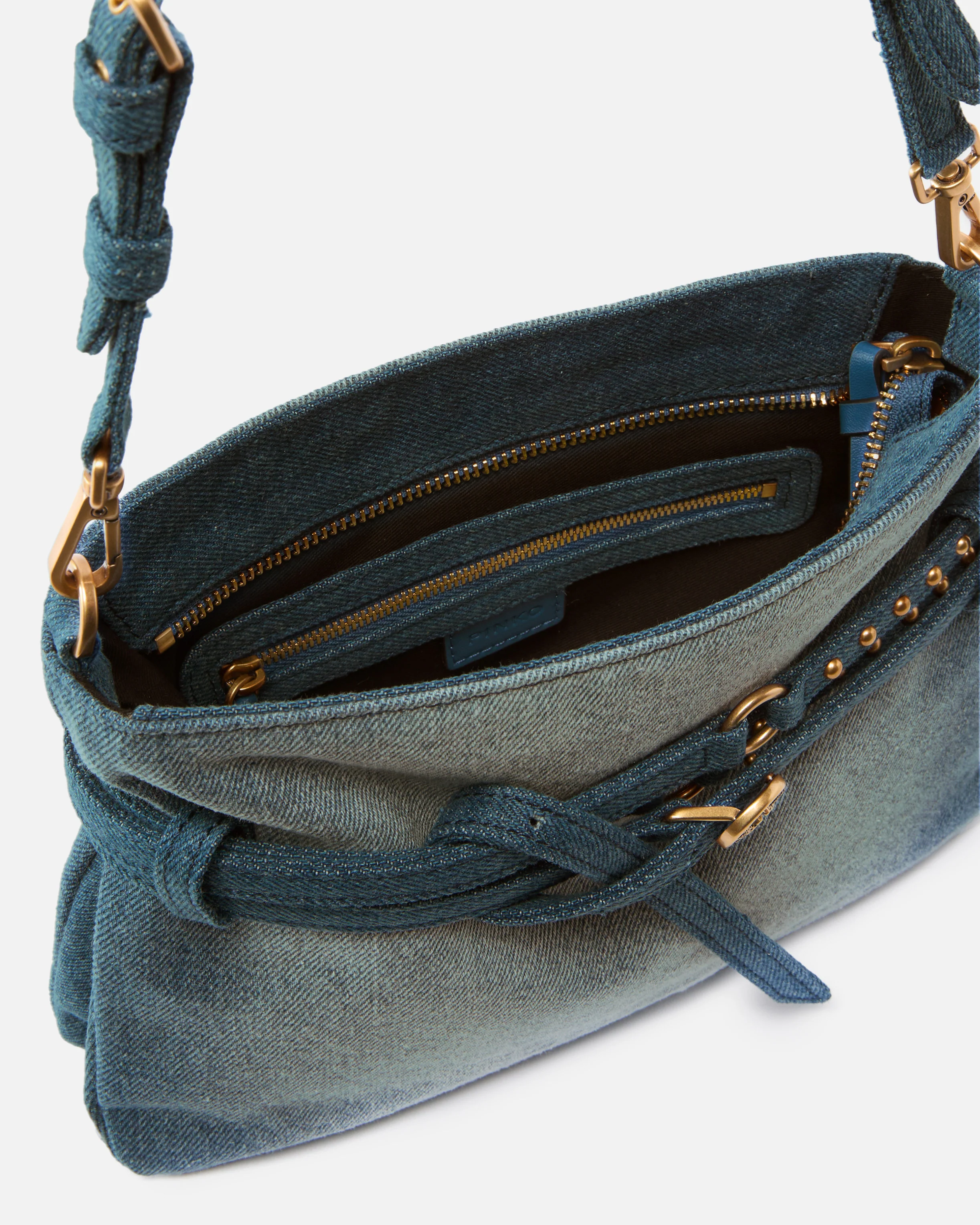 Borsa a spalla piccola Belt Bag Mini in denim - Image 4