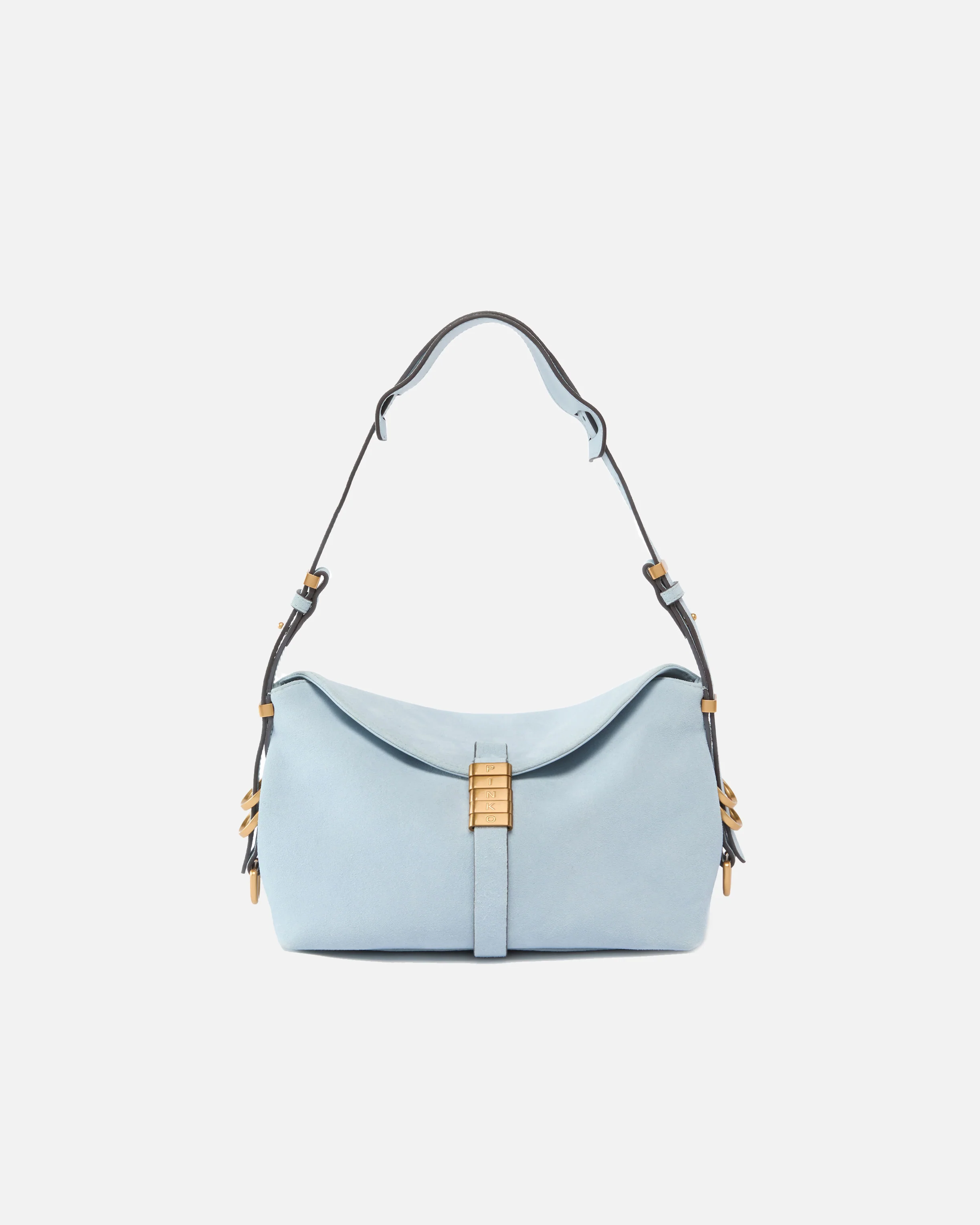 Borsa a spalla piccola Saddle in suede