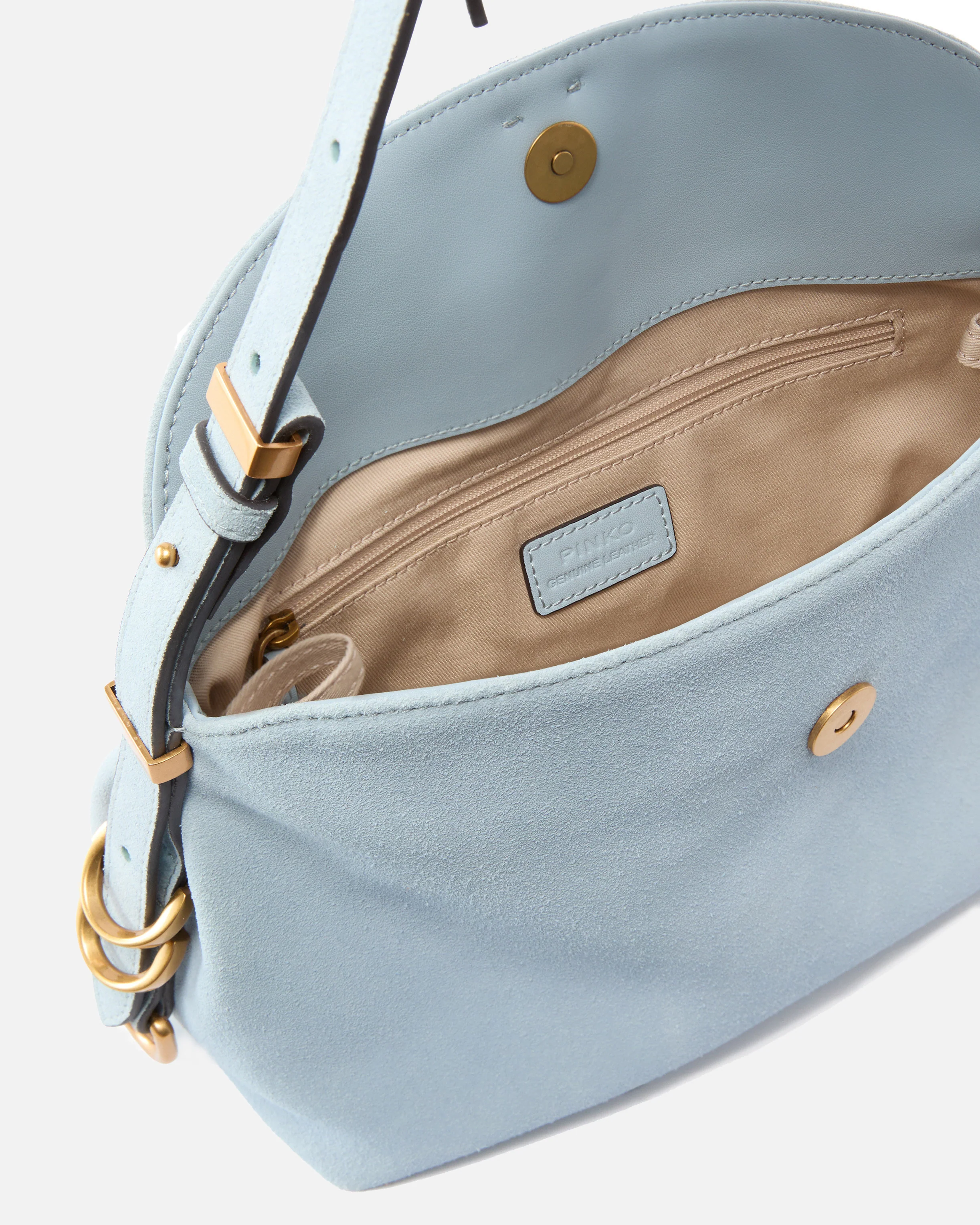 Borsa a spalla piccola Saddle in suede - Image 4