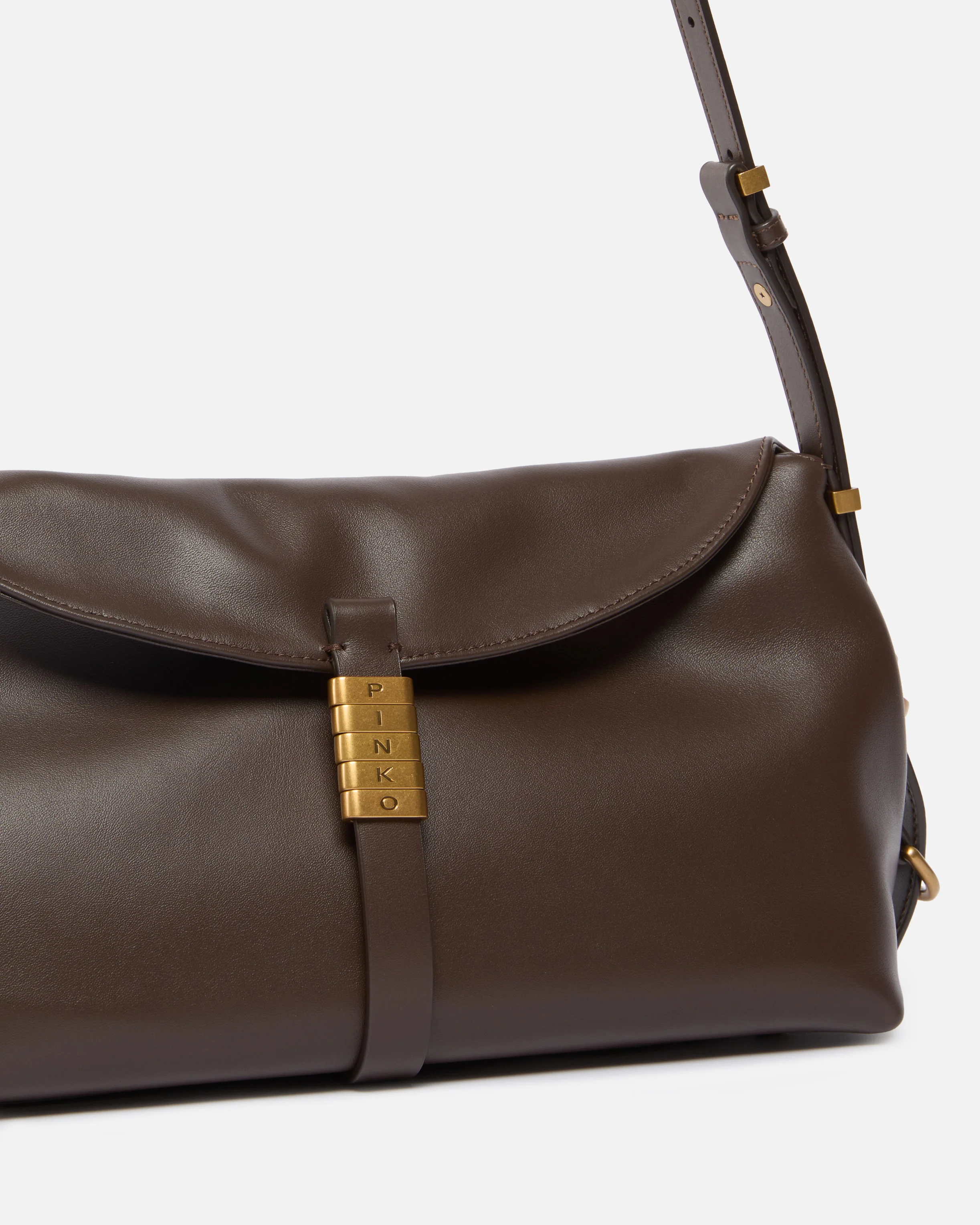 Borsa a spalla Saddle Bag media in pelle - Image 3
