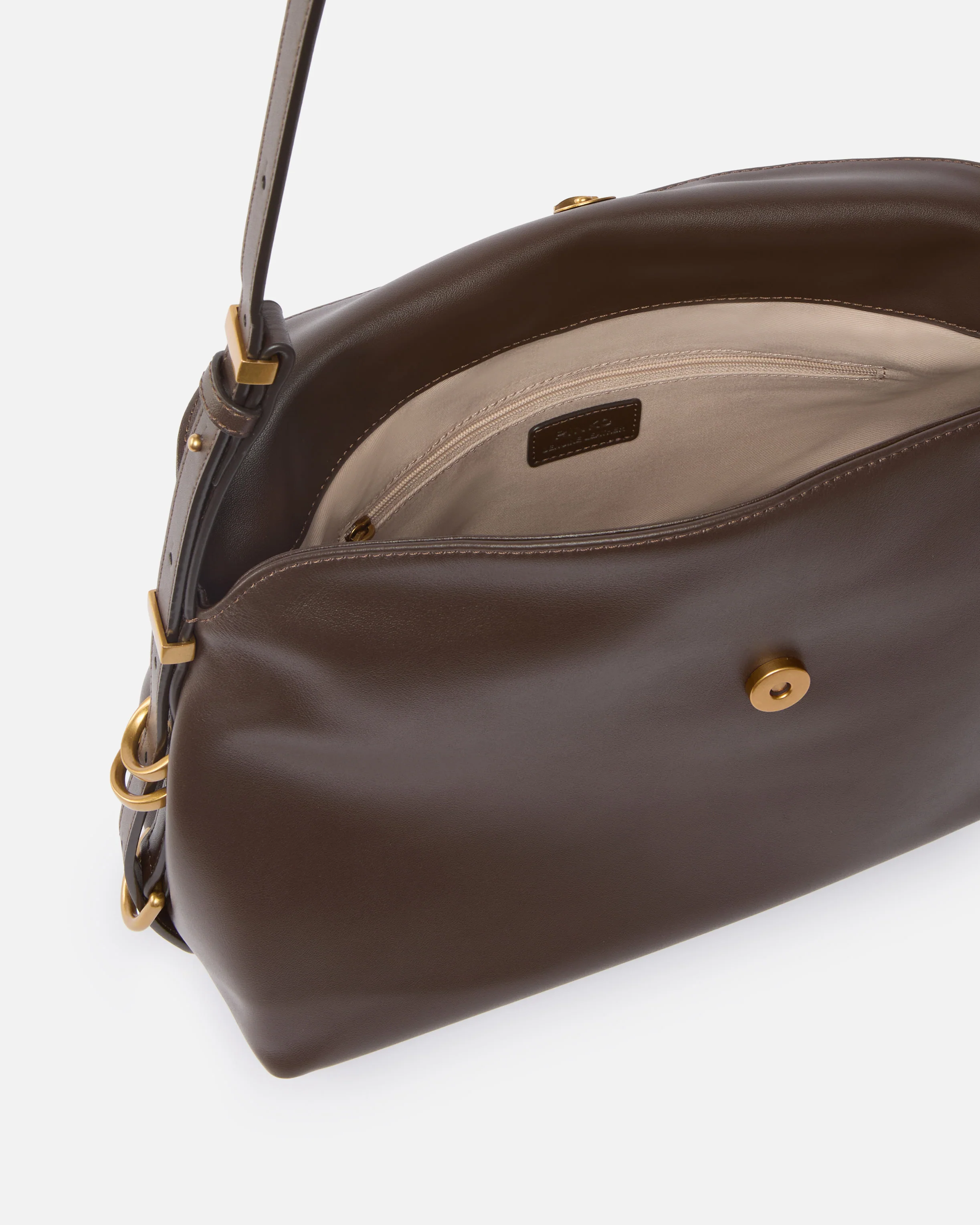 Borsa a spalla Saddle Bag media in pelle - Image 4