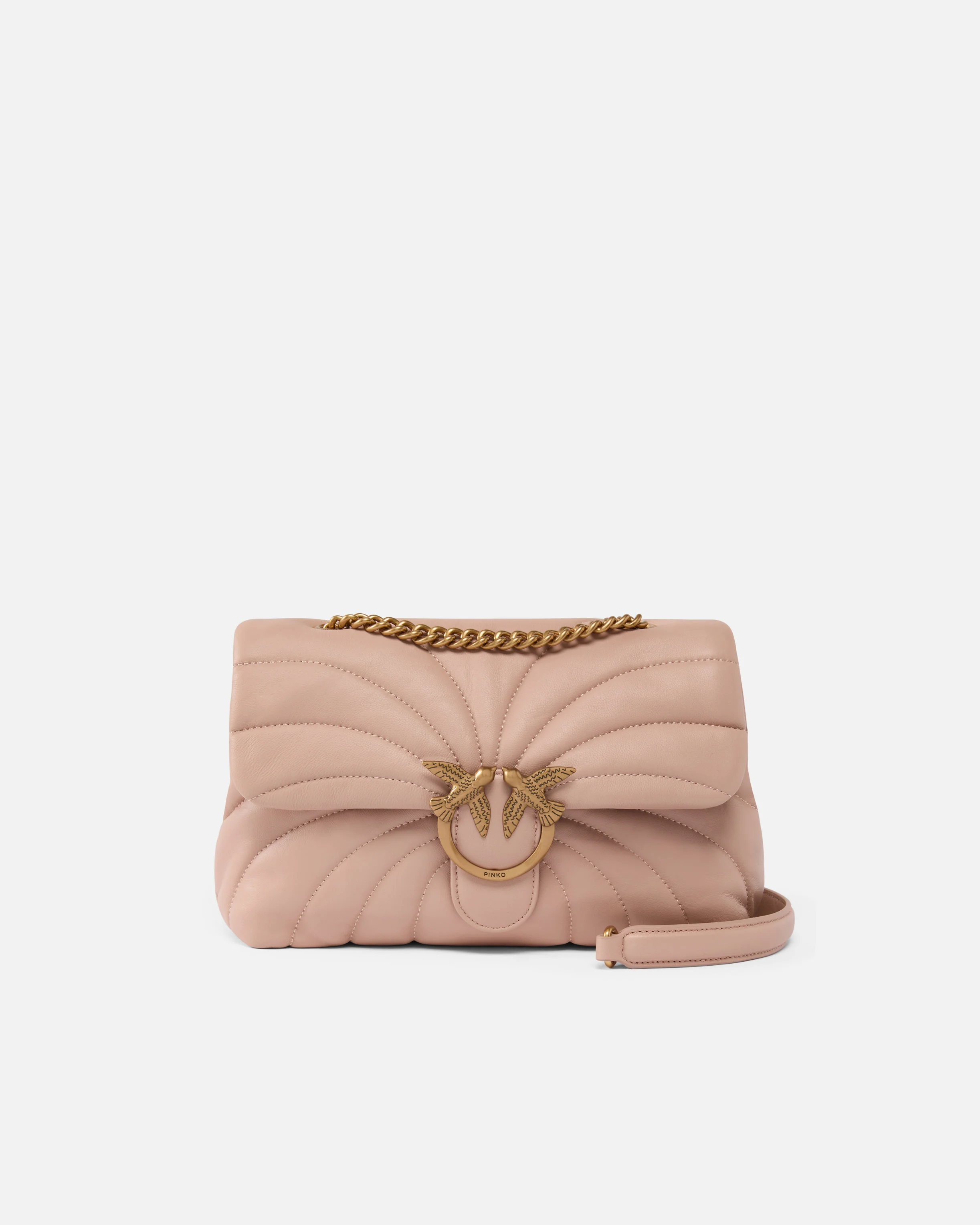 Borsa a tracolla grande Love Bag Puff trapunta farfalla