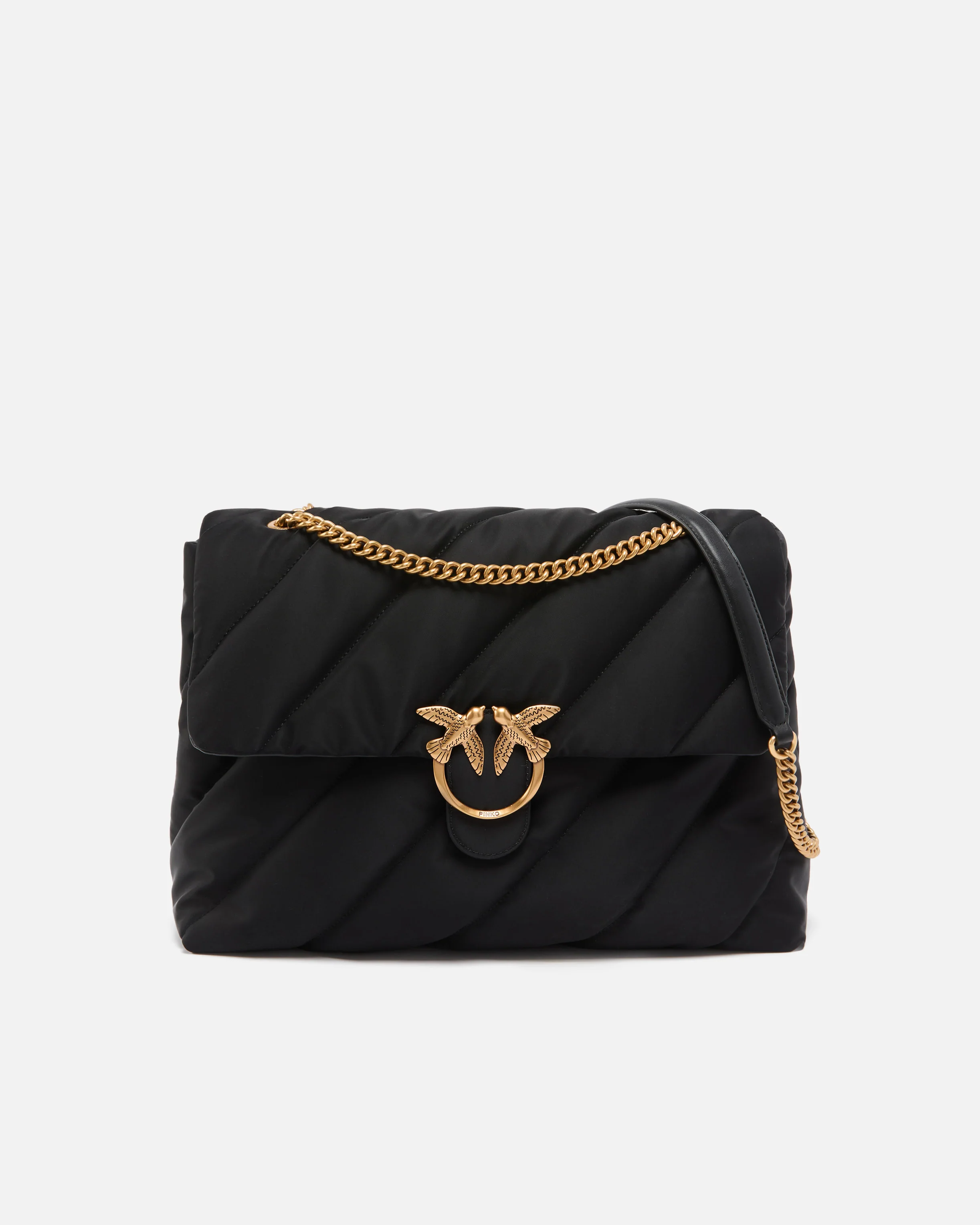 Borsa a tracolla maxi Extra Love Bag Puff in nylon trapuntato