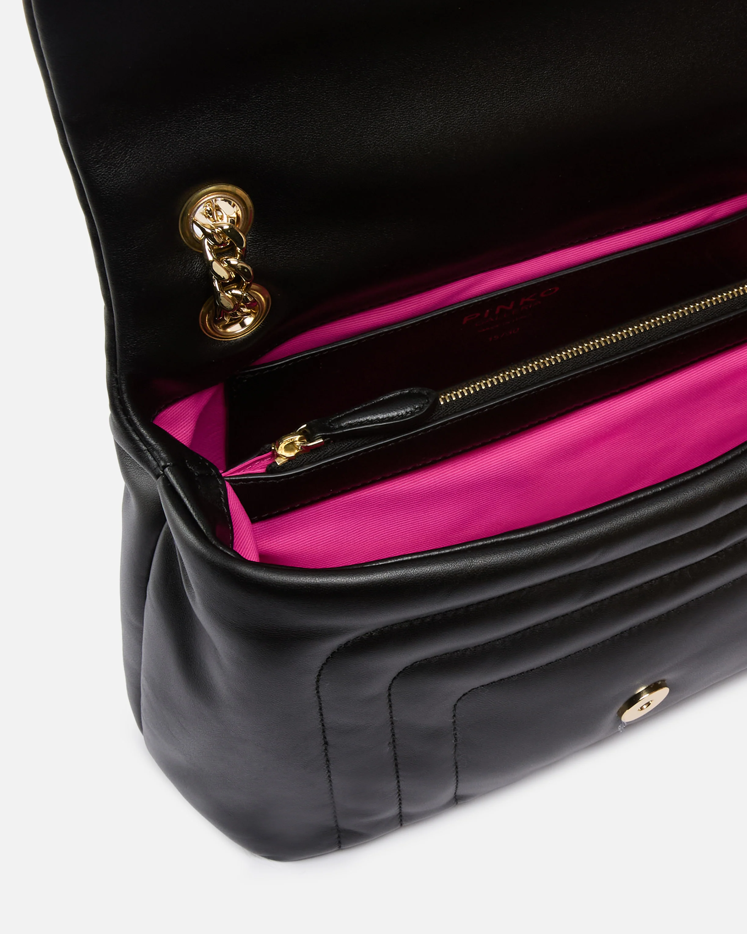 Borsa a tracolla media Love Bag Puff in nappa trapuntata con fibbia gioiello PINKO Galleria - Image 4