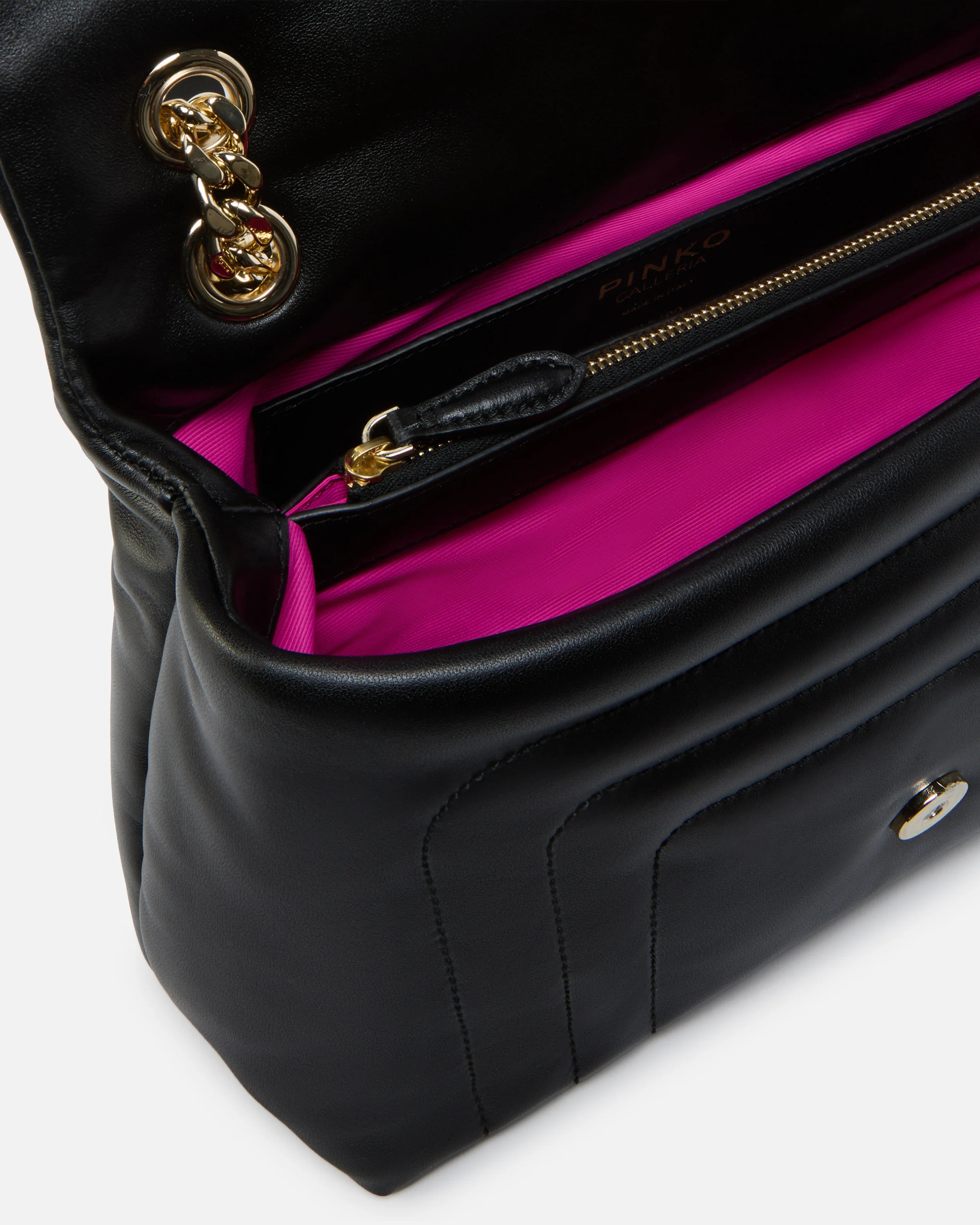 Borsa a tracolla media Love Bag Puff in nappa trapuntata con fibbia sfaccettata PINKO Galleria - Image 4