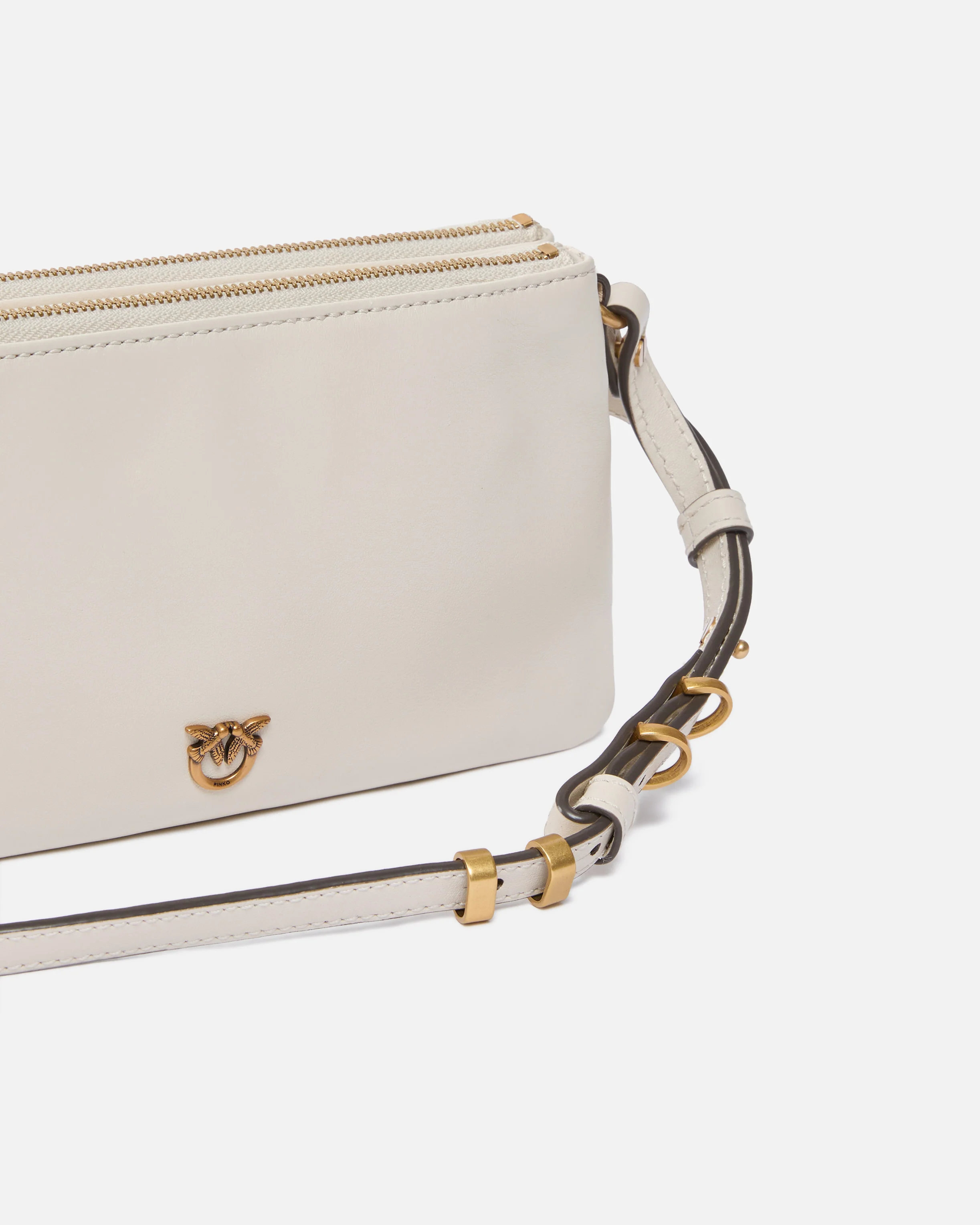 Borsa a tracolla Mini Double Bag piccola in pelle con tracolla - Image 3