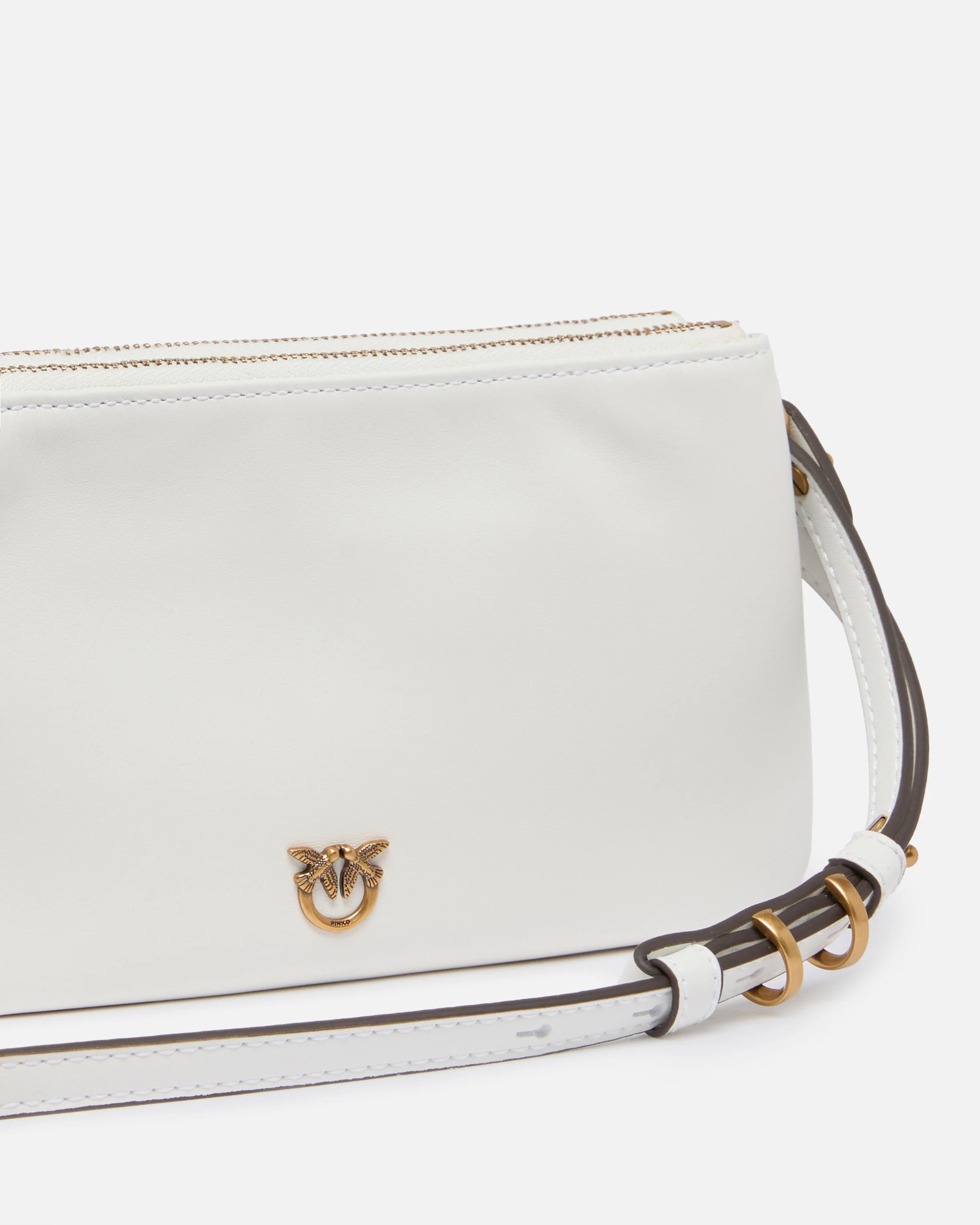 Borsa a tracolla Mini Double Bag piccola in pelle con tracolla - Image 3