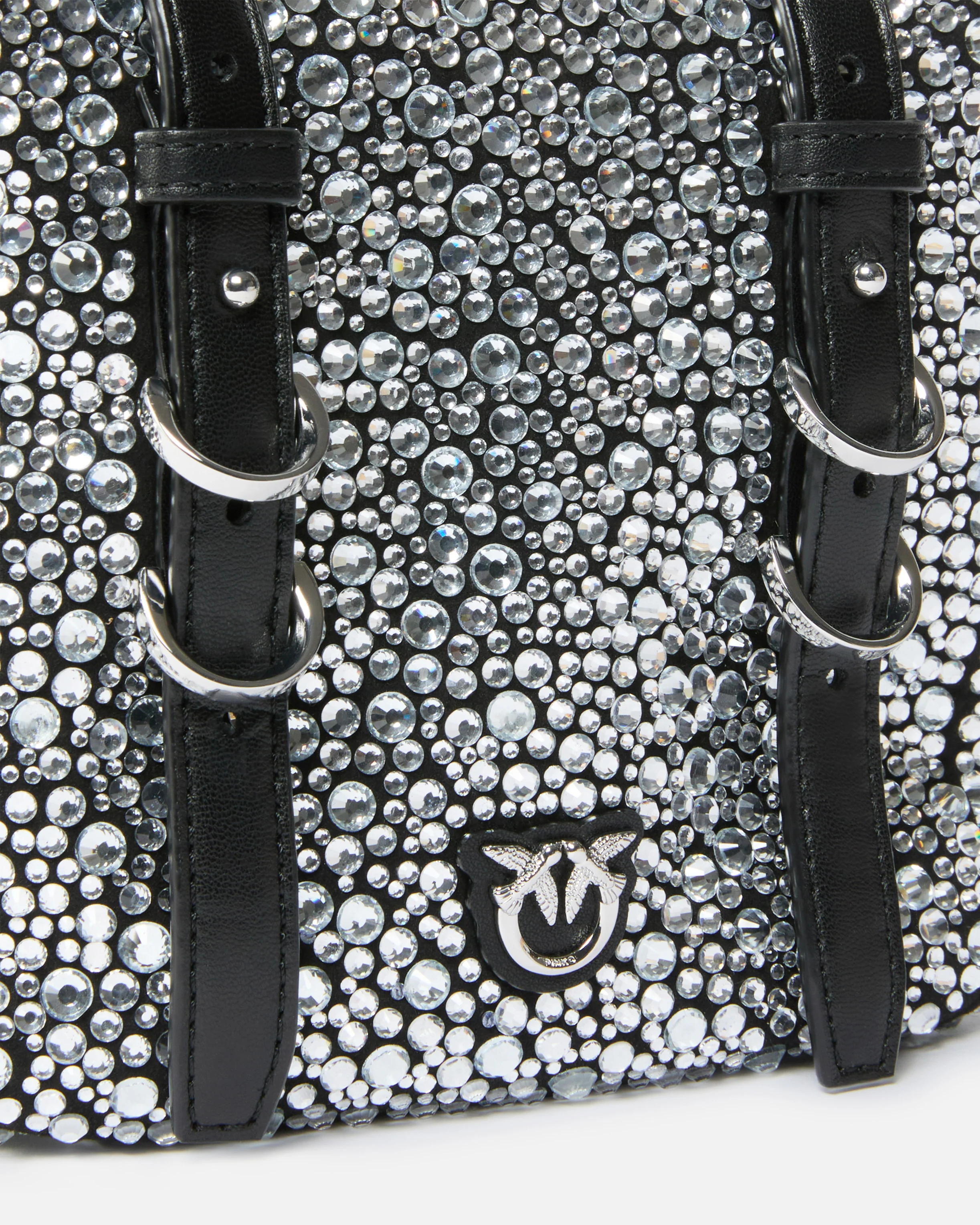 Borsa a tracolla piccola Cubic Bag full strass - Image 3