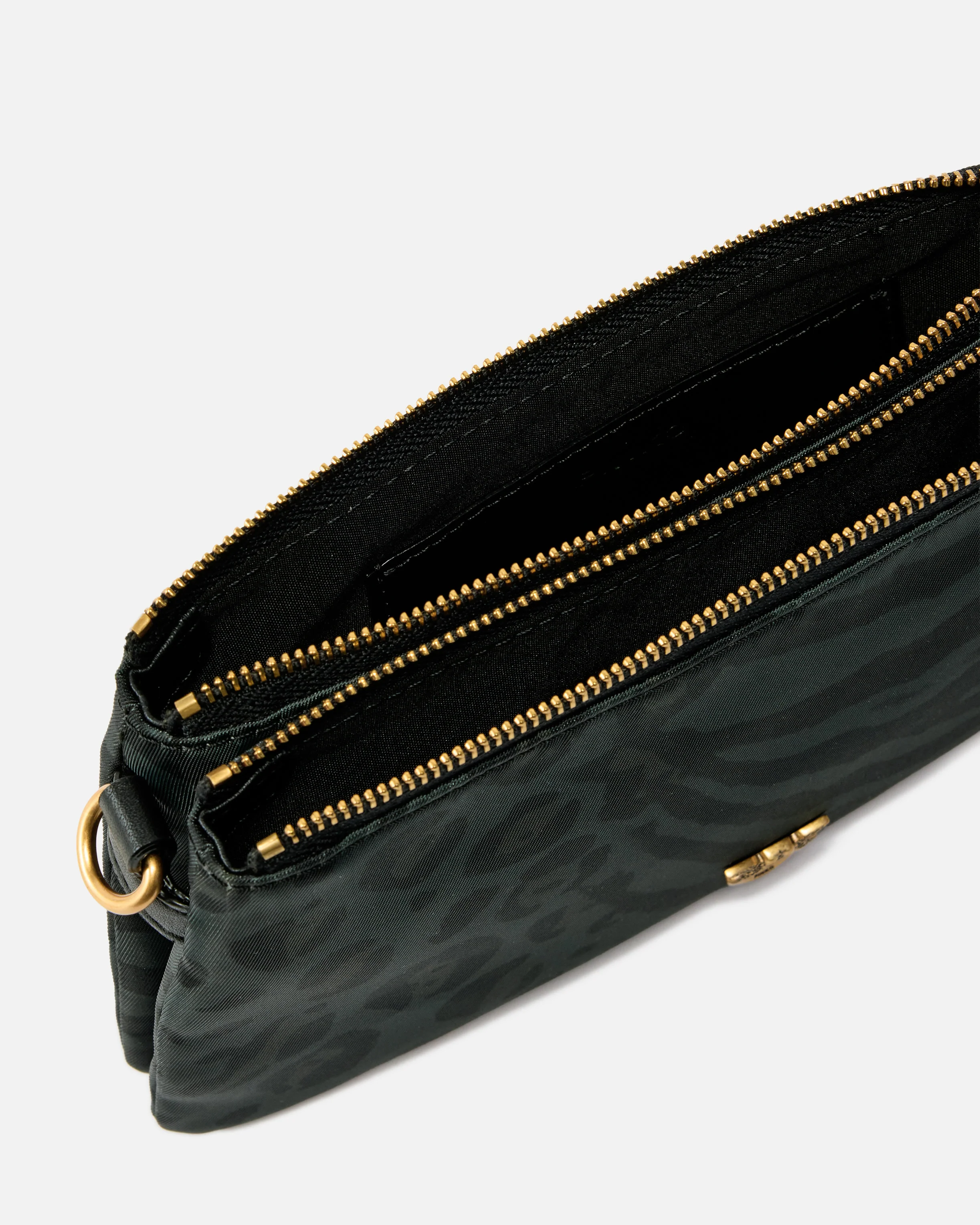 Borsa a tracolla piccola Double Bag Mini in nylon con stampa animalier - Image 4