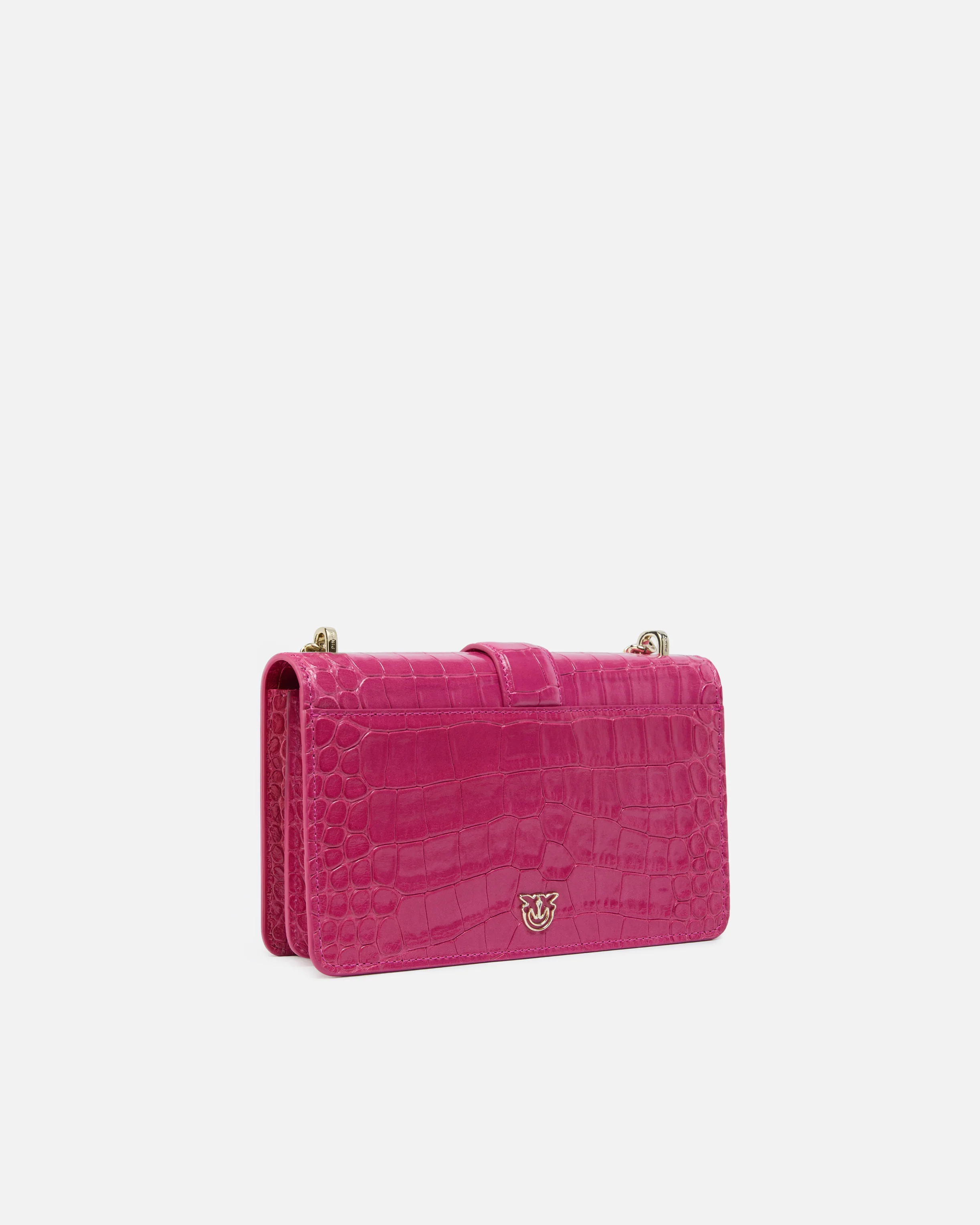 Borsa a tracolla piccola Love Bag in pelle stampa coccodrillo con fibbia gioiello PINKO Galleria - Image 2