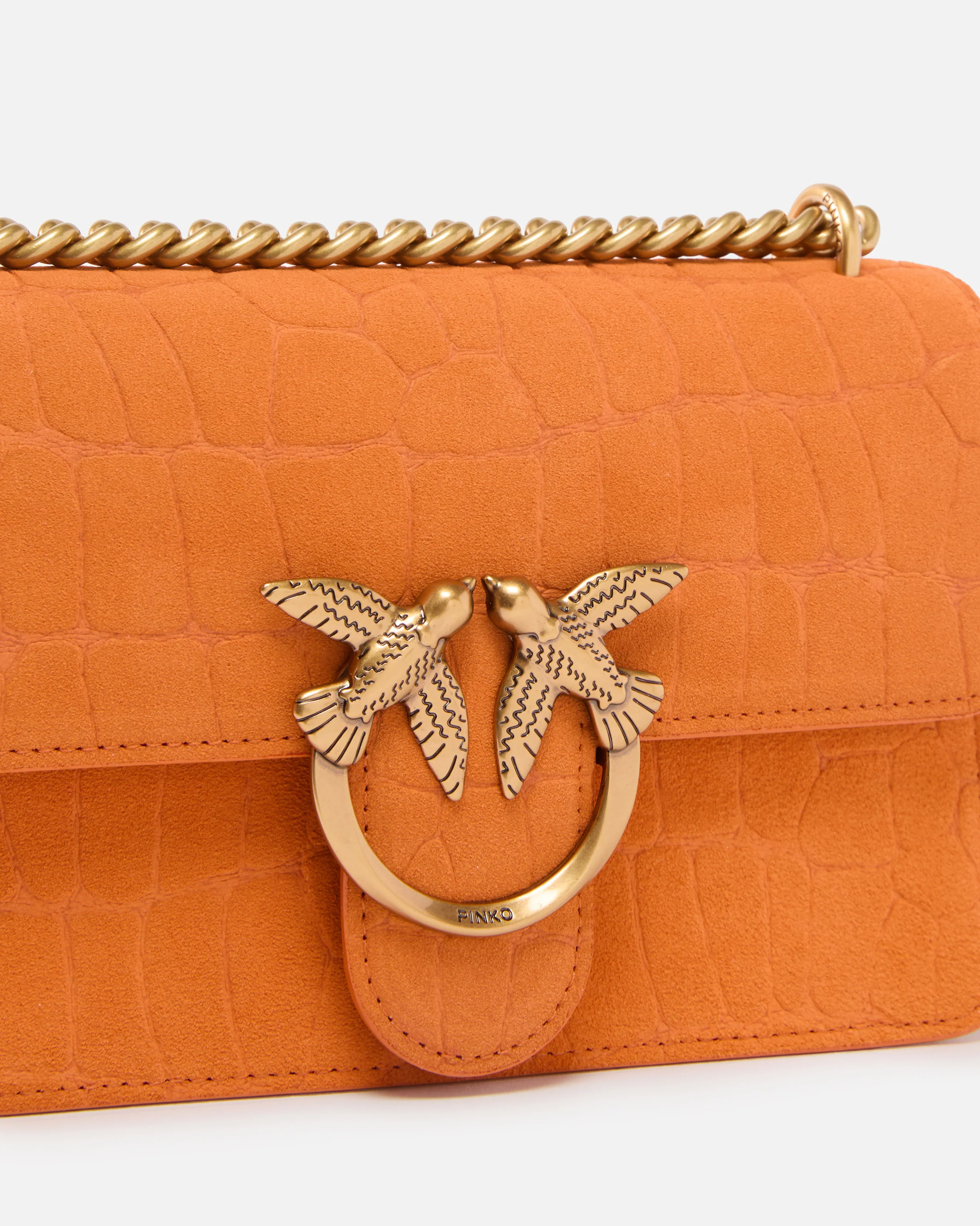 Borsa a tracolla piccola Mini Love Bag One in pelle stampa coccodrillo - Image 3