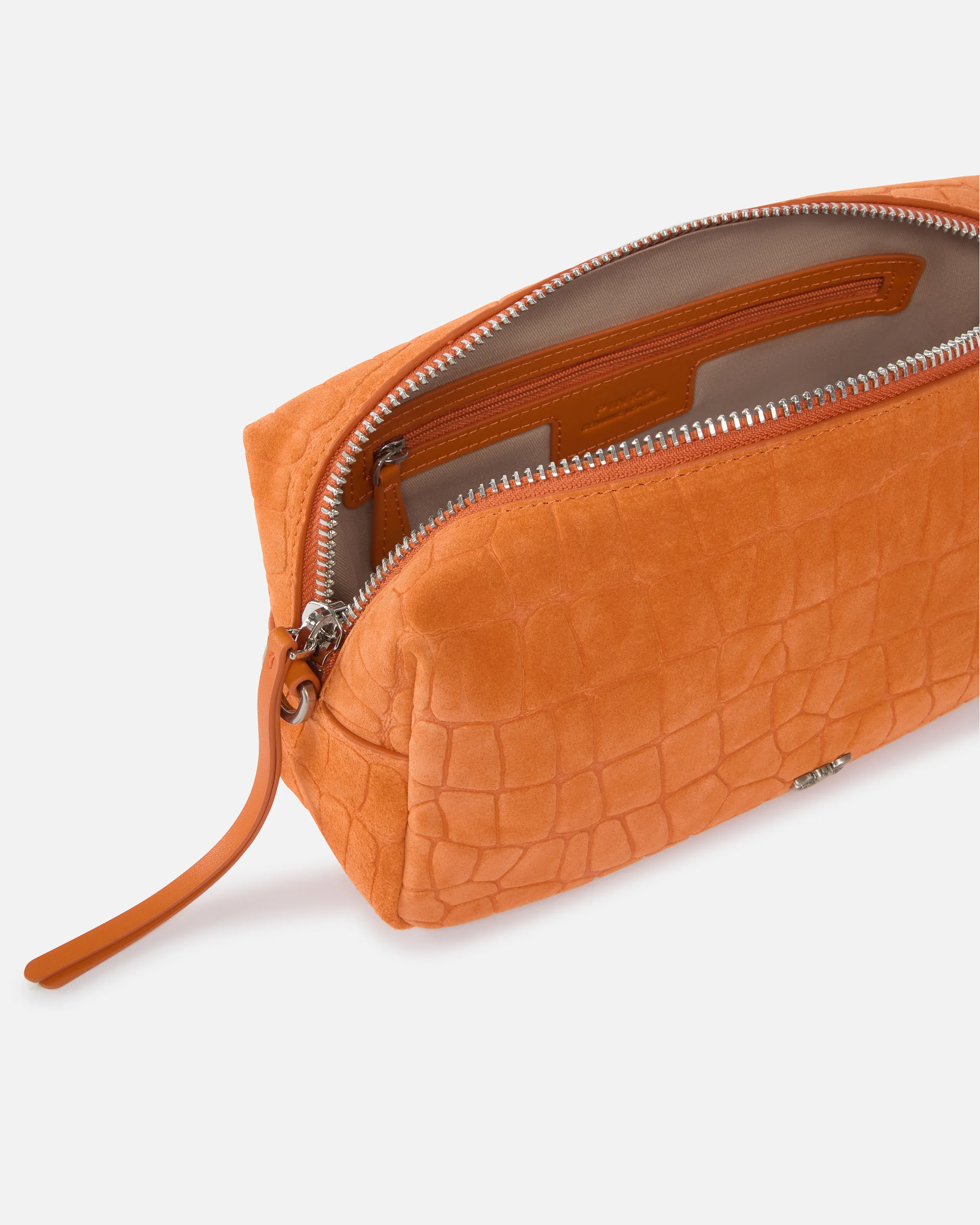 Borsa bauletto a tracolla media in pelle stampa coccodrillo - Image 4