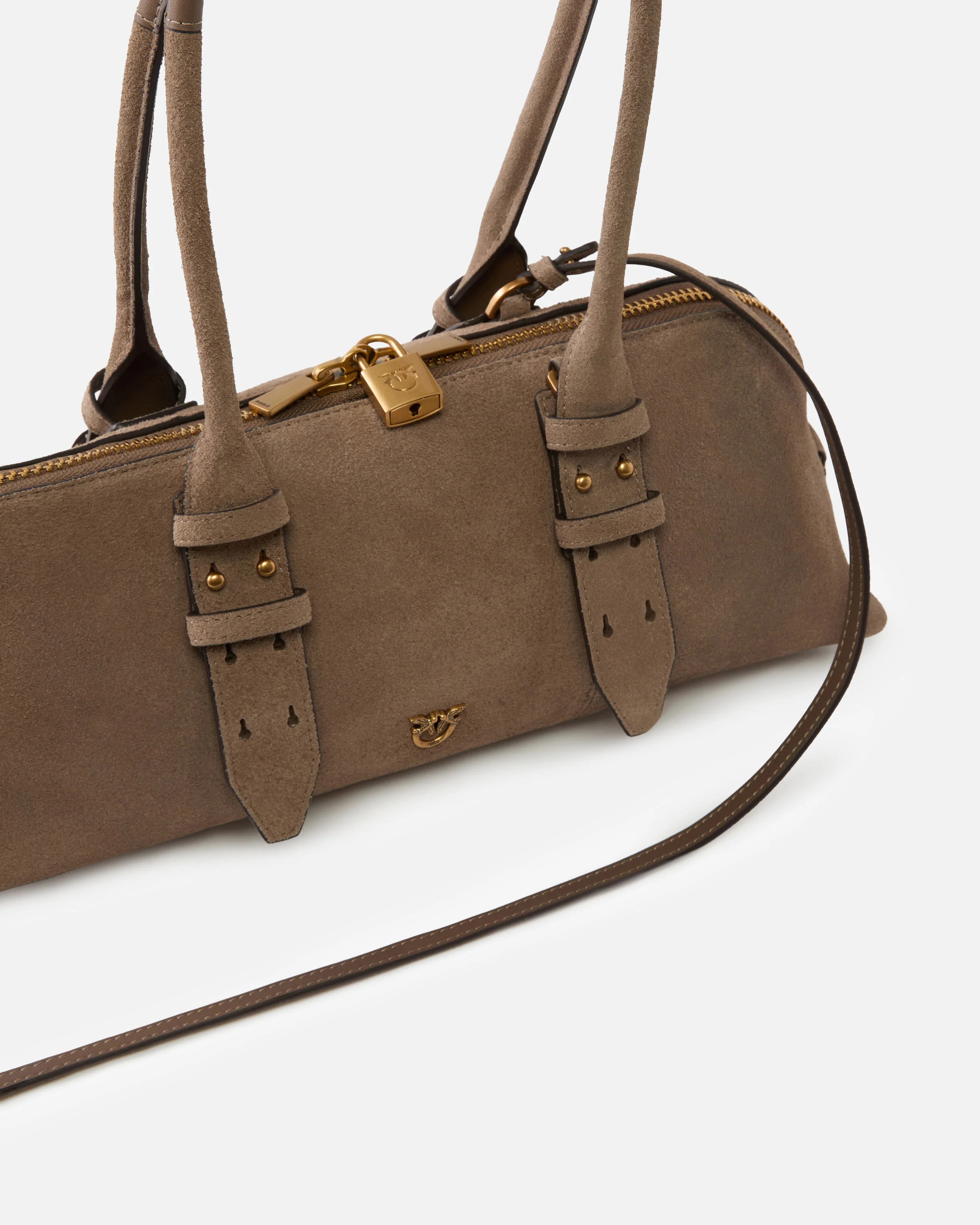 Borsa grande a spalla Escape Bag Horizontal in suede - Image 3