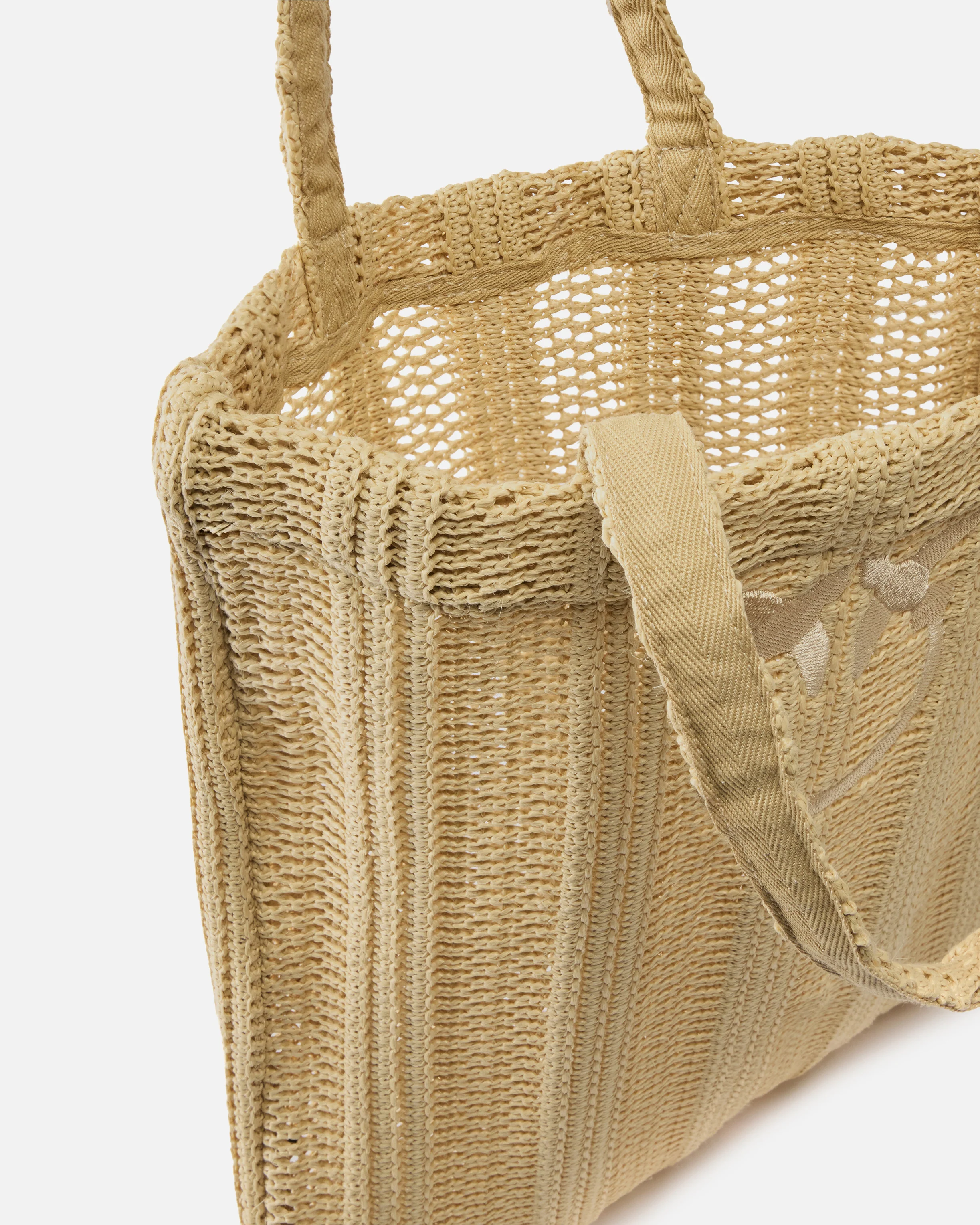 Borsa shopper media Easy Tote Bag in rafia - Image 4