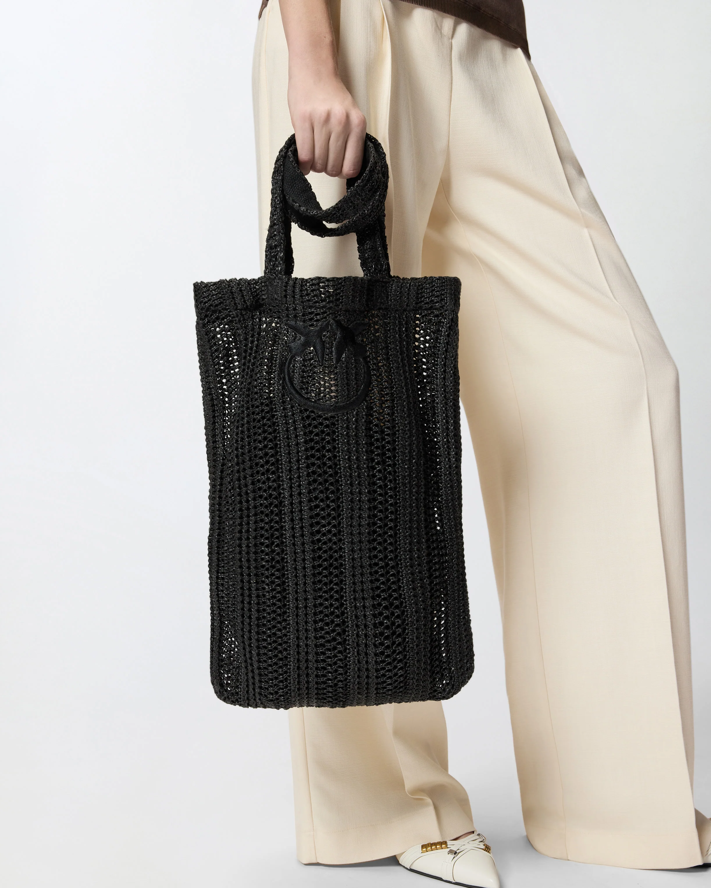 Borsa shopper media Easy Tote Bag in rafia - Image 6