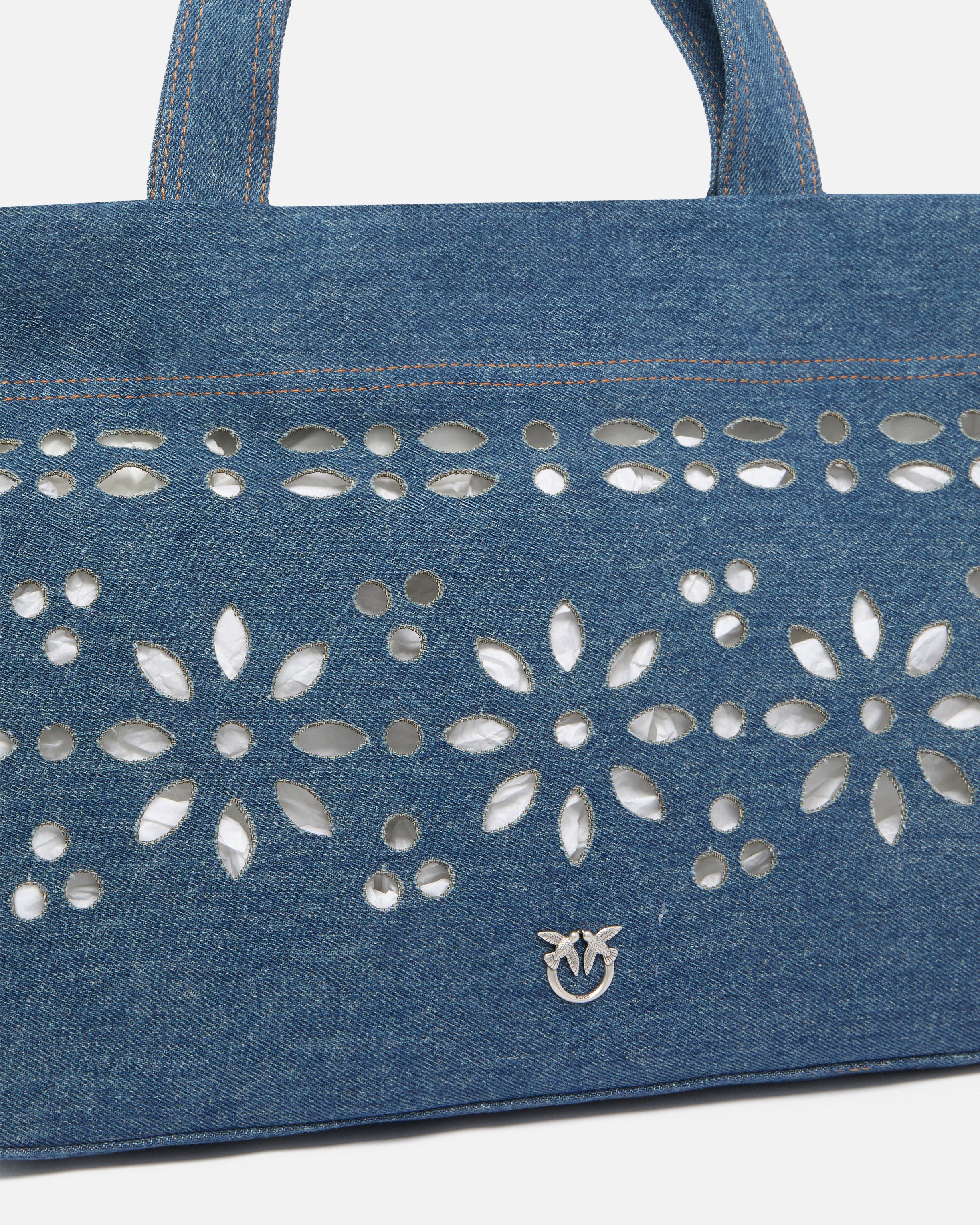 Borsa shopper media in denim sangallo - Image 3
