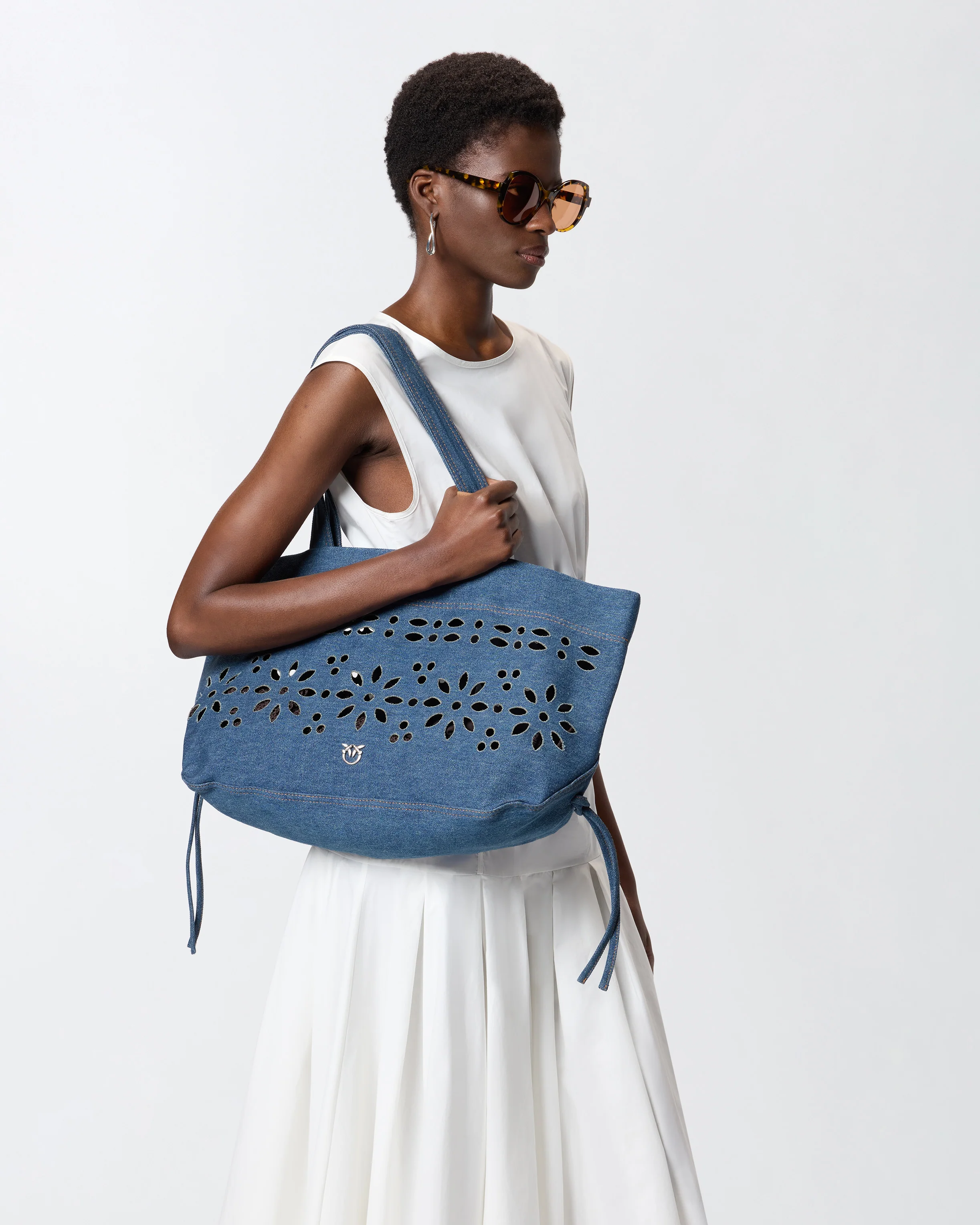 Borsa shopper media in denim sangallo - Image 5