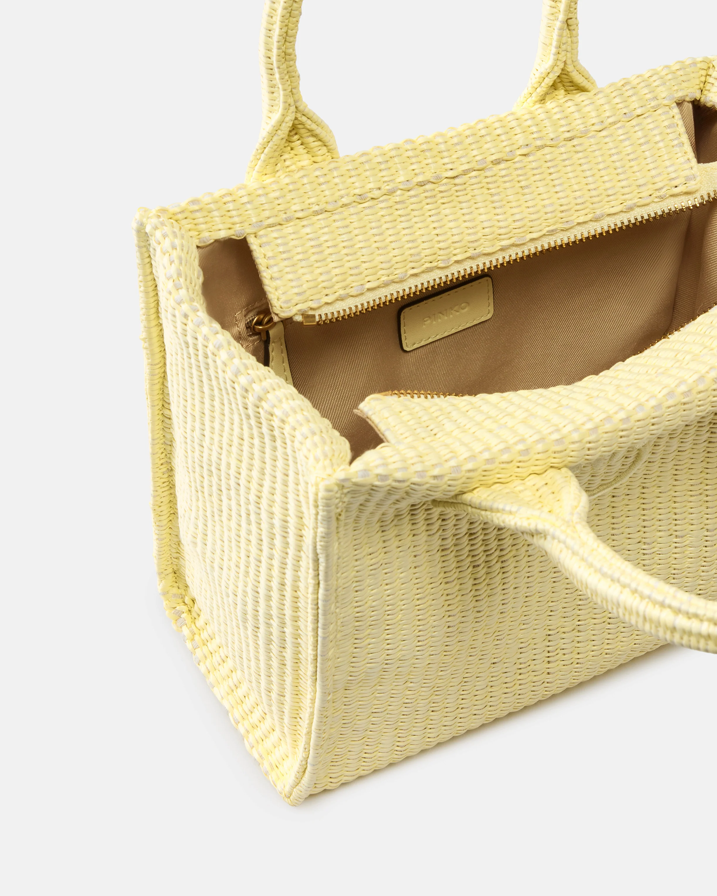 Borsa shopper piccola Beach in rafia con logo Love Birds - Image 4