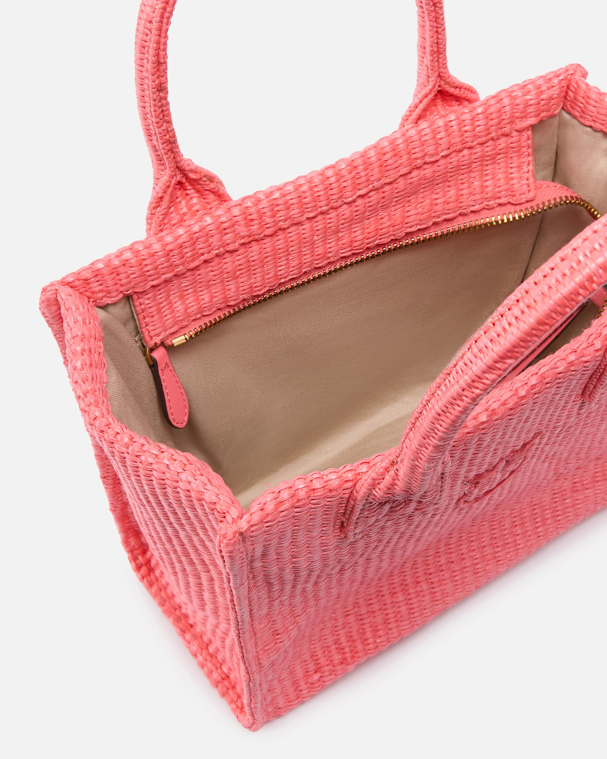 Borsa shopper piccola Beach in rafia con logo Love Birds - Image 4