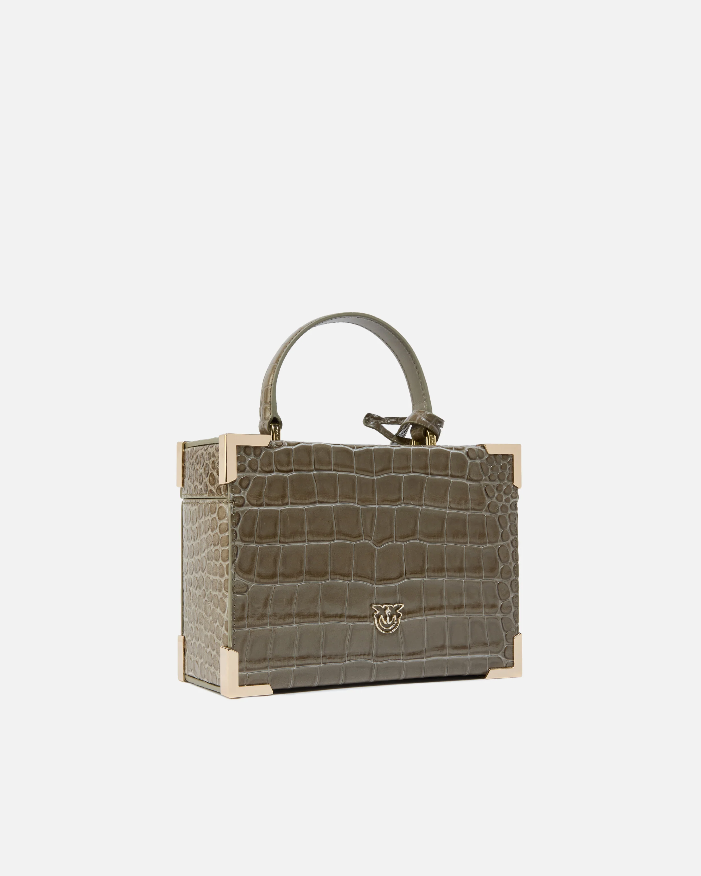 Borsa vanity a tracolla piccola in pelle stampa coccodrillo PINKO Galleria - Image 2