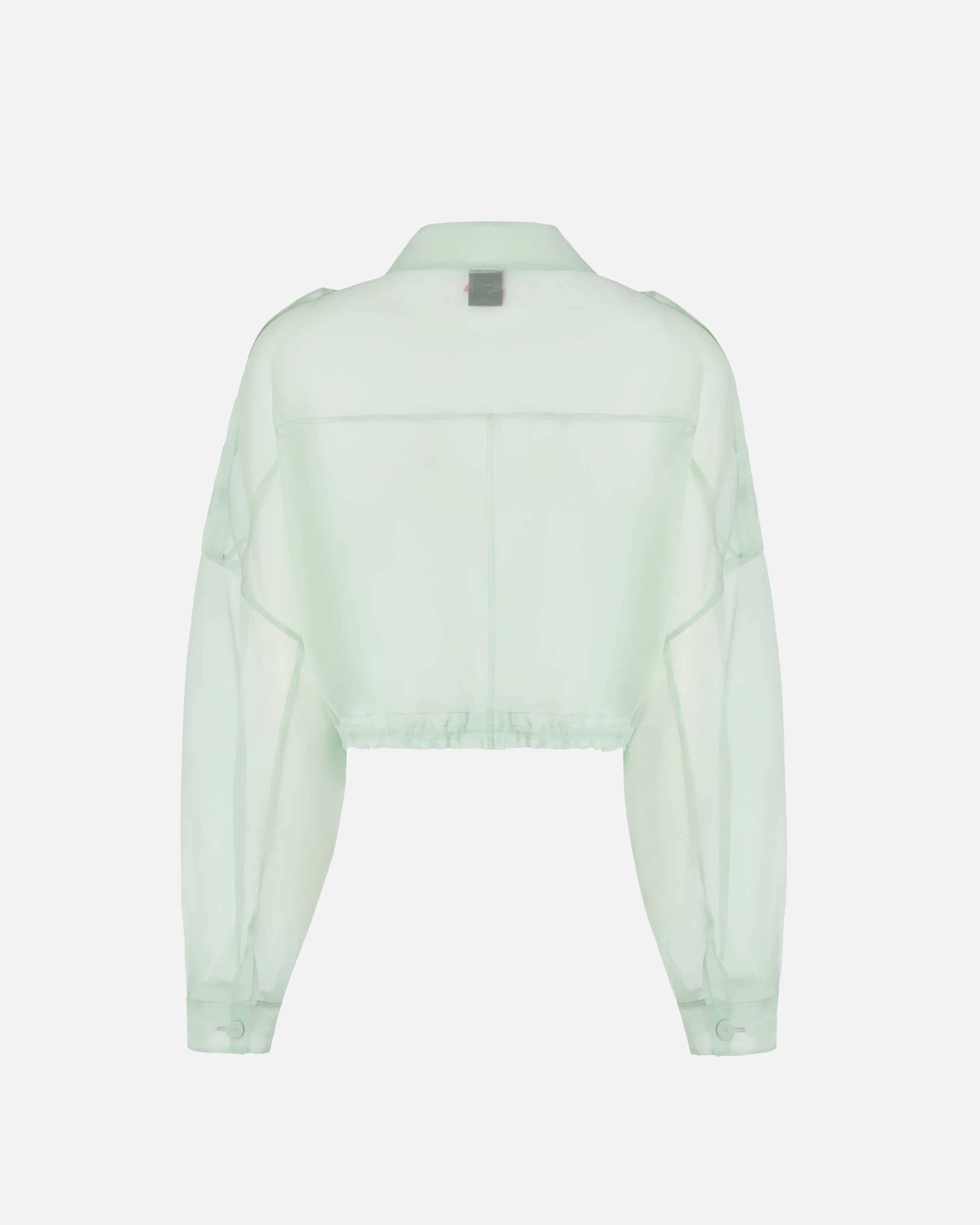 Caban cropped in organza di pura seta - Image 6