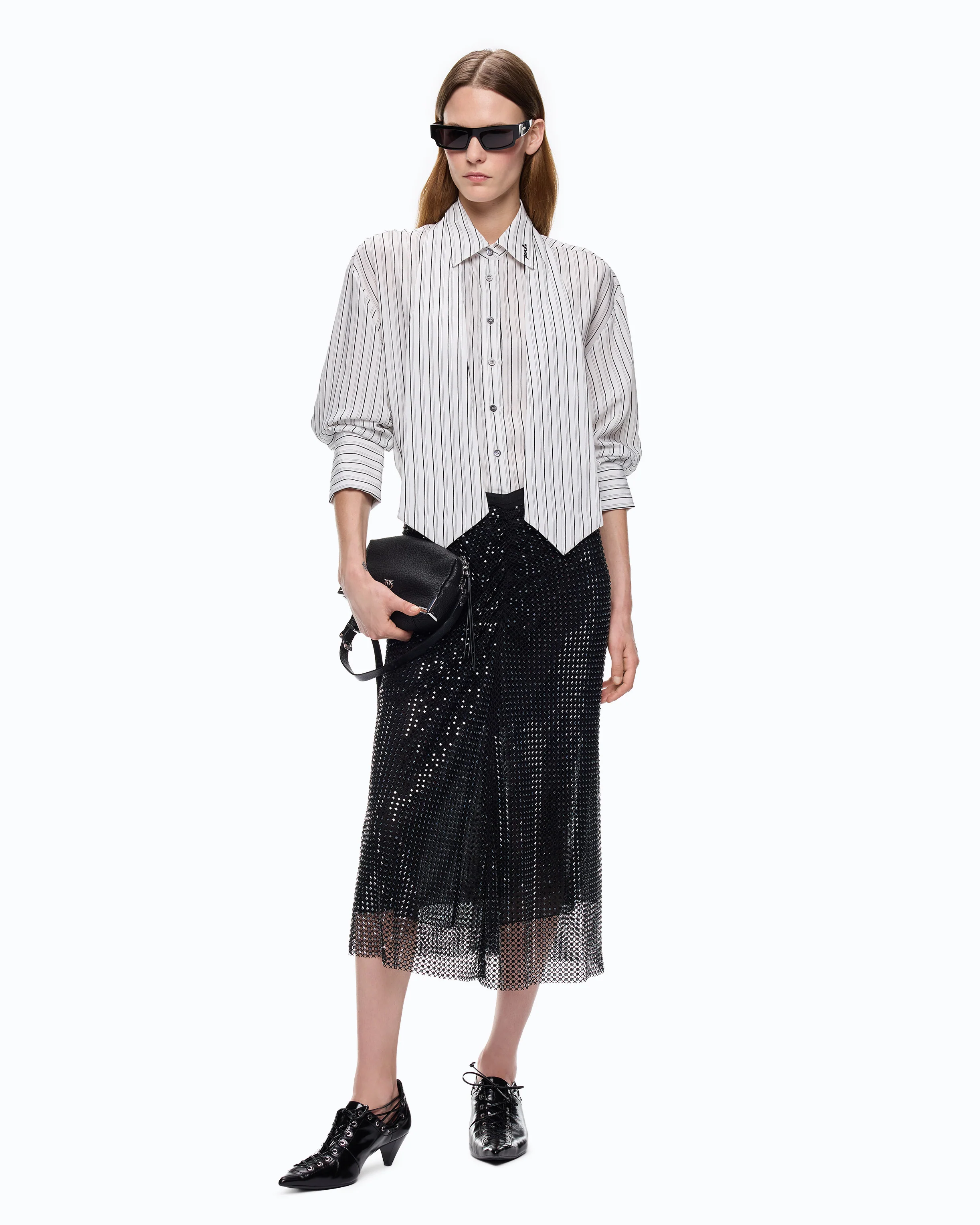 Camicia a righe con cravatta - Image 2
