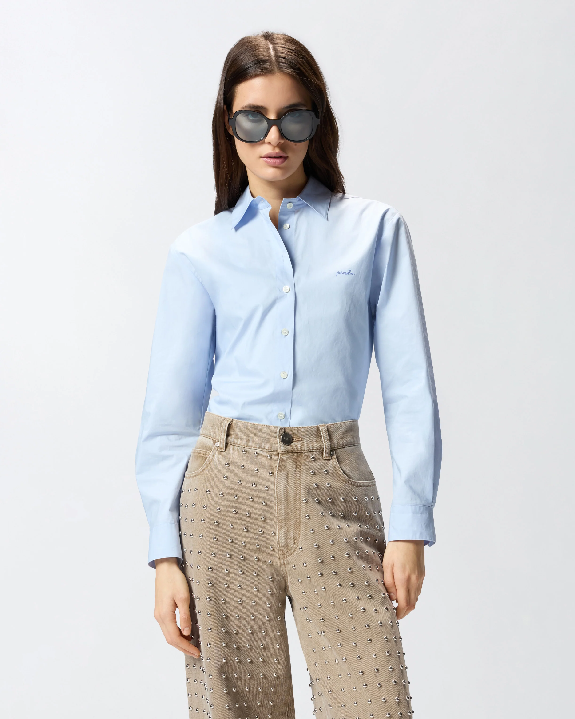 Camicia boxy in popeline