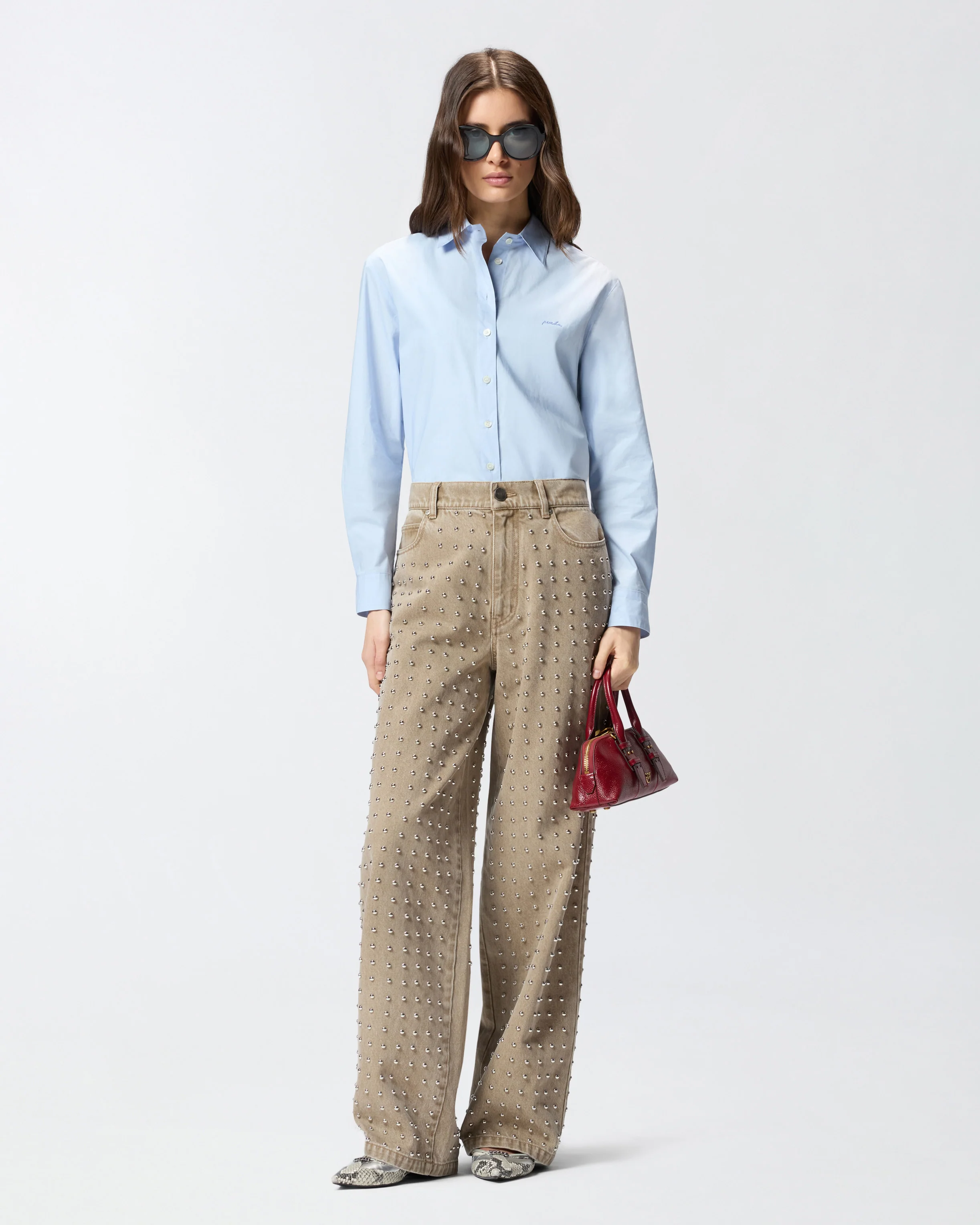 Camicia boxy in popeline - Image 2