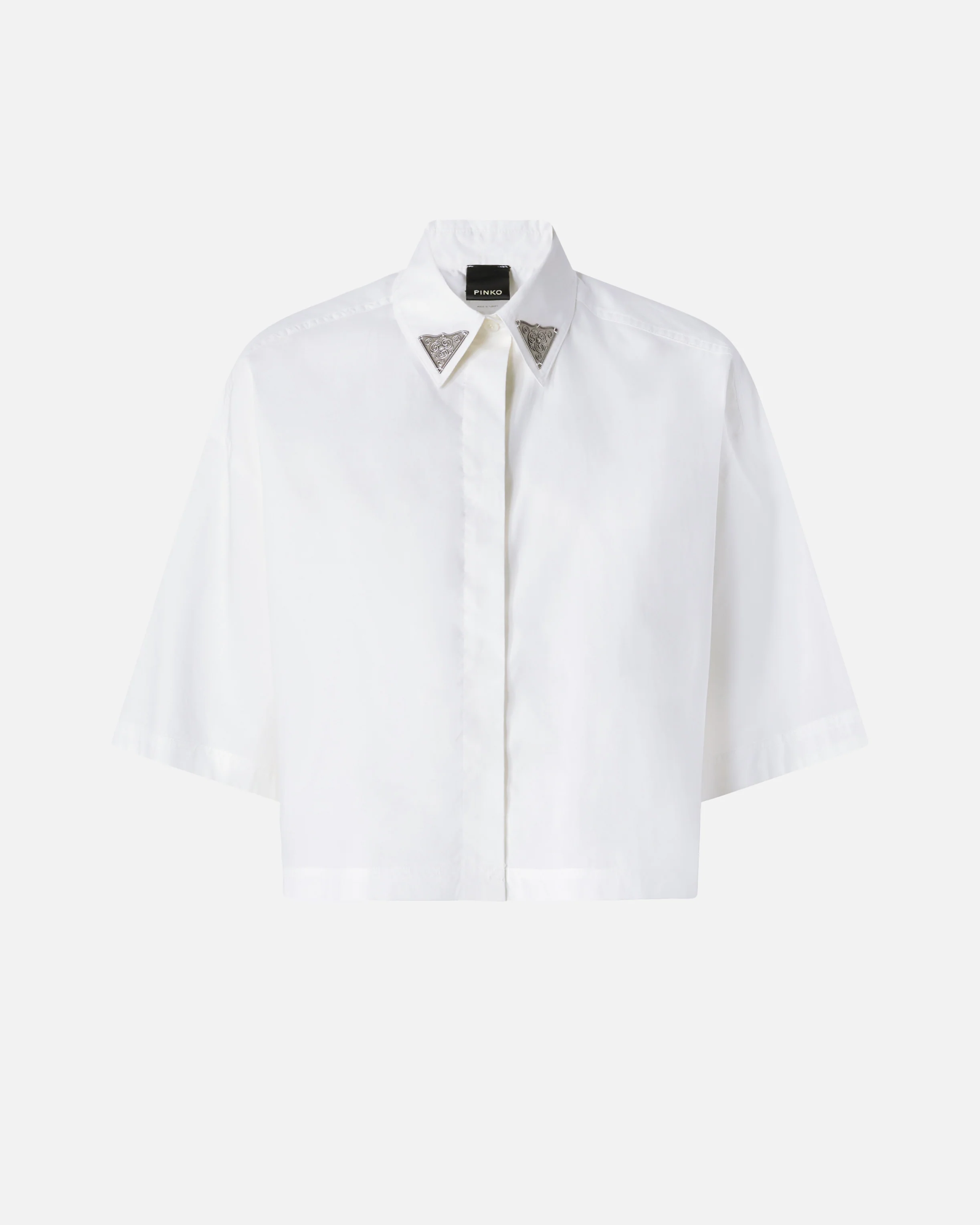 Camicia cropped con dettagli metallici - Image 5