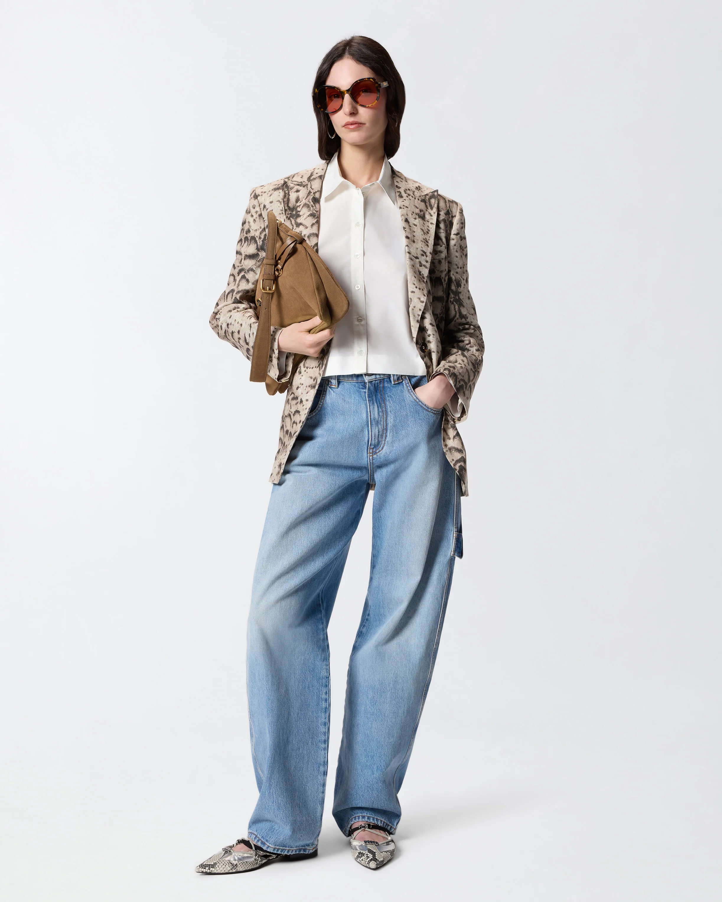 Camicia cropped con retro arricciato - Image 2