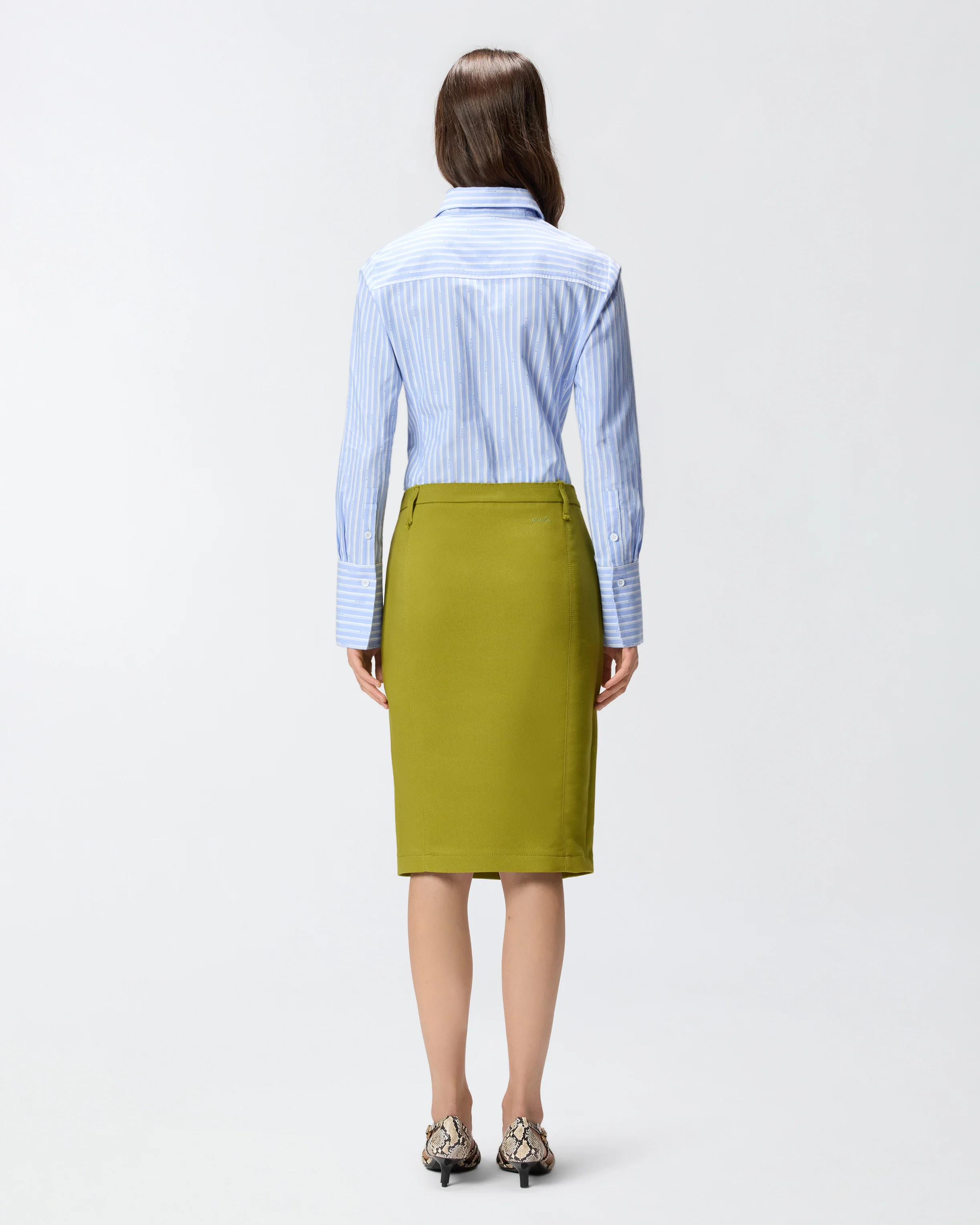 Camicia in cotone a righe con logo - Image 3