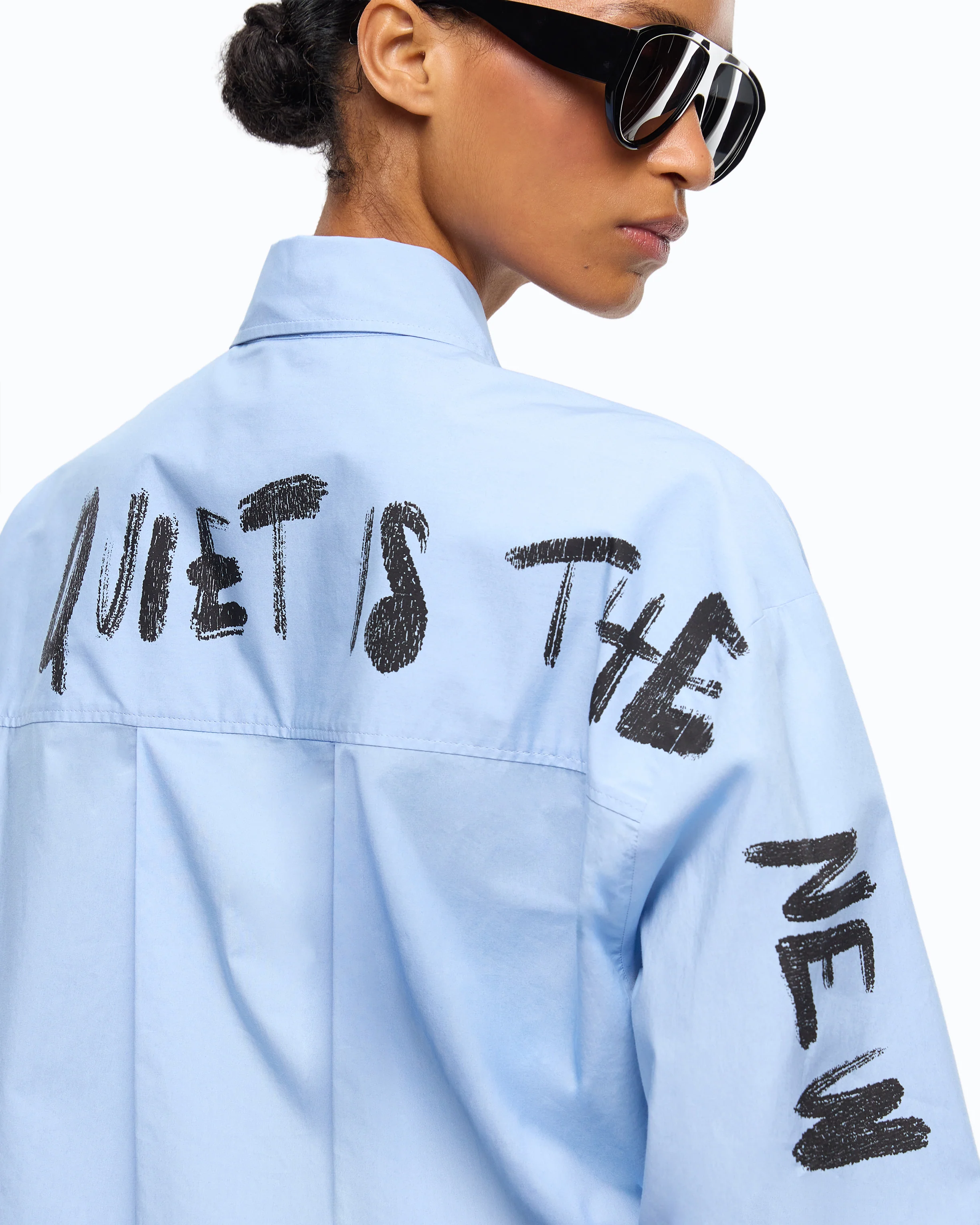 Camicia in cotone Quiet Is The New Punk - Image 4