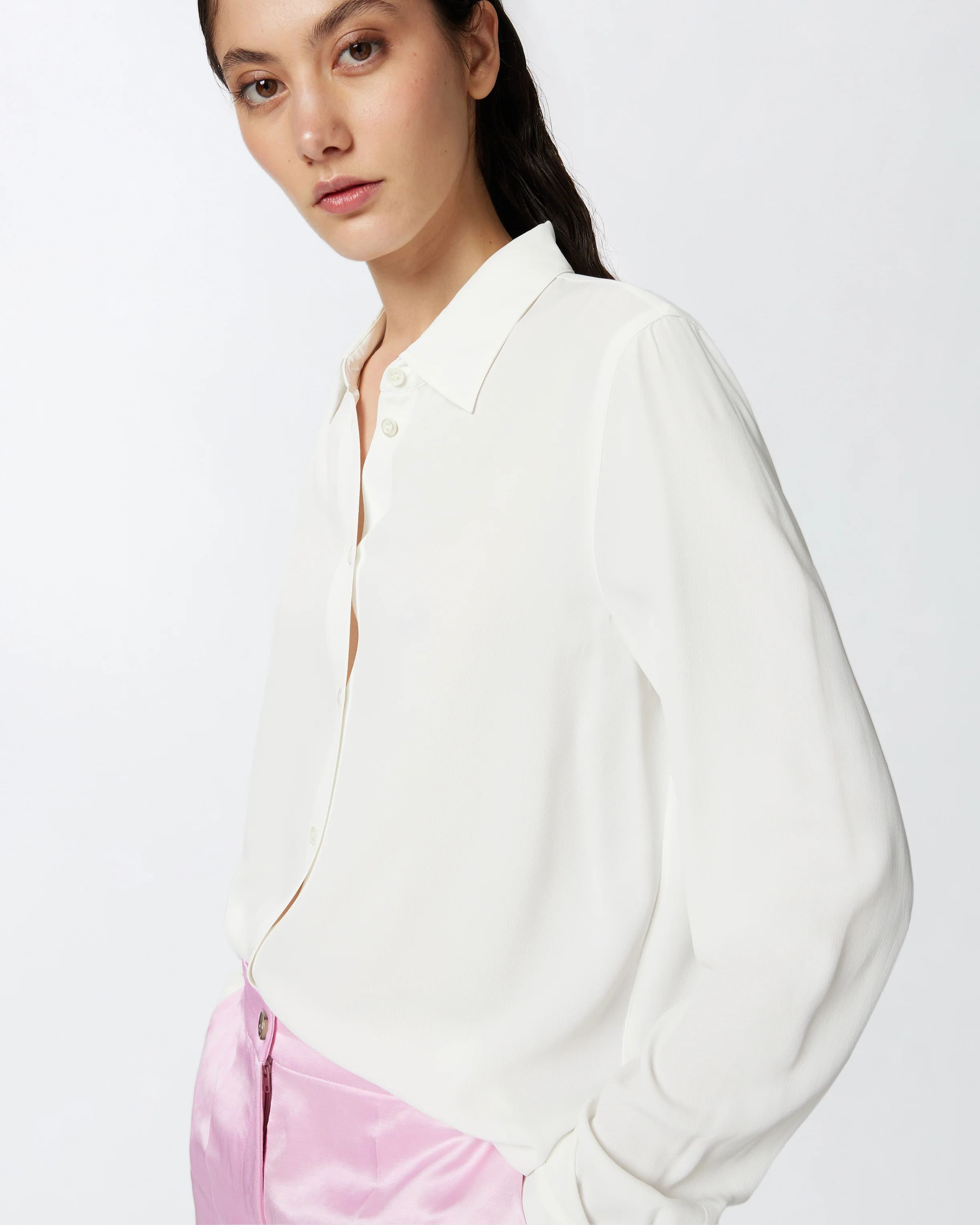 Camicia in crêpe de Chine di misto seta - Image 4