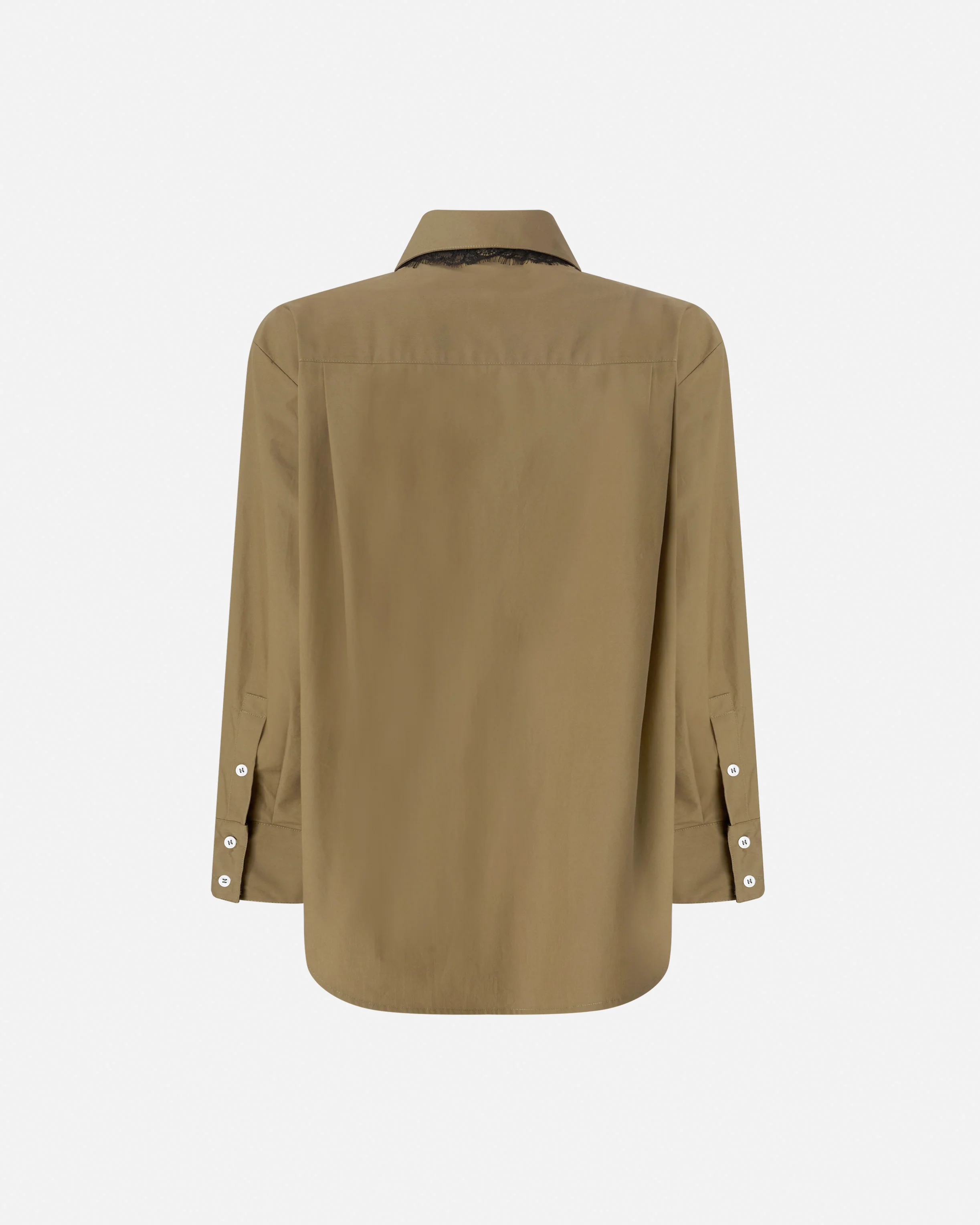 Camicia in popeline con dettagli in pizzo - Image 6