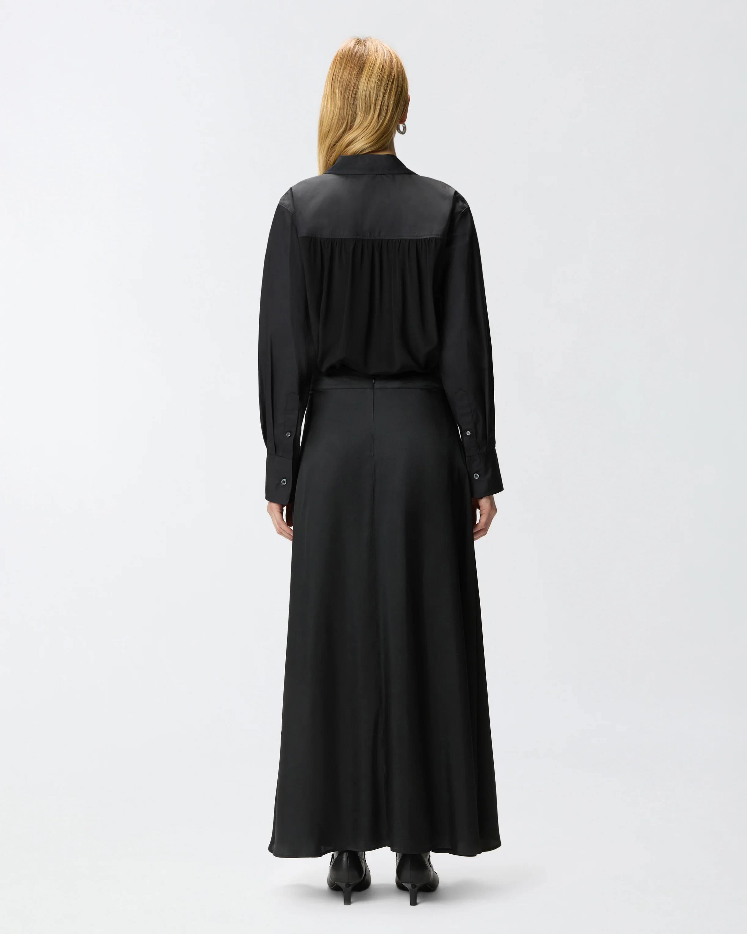 Camicia in popeline e crêpe - Image 3
