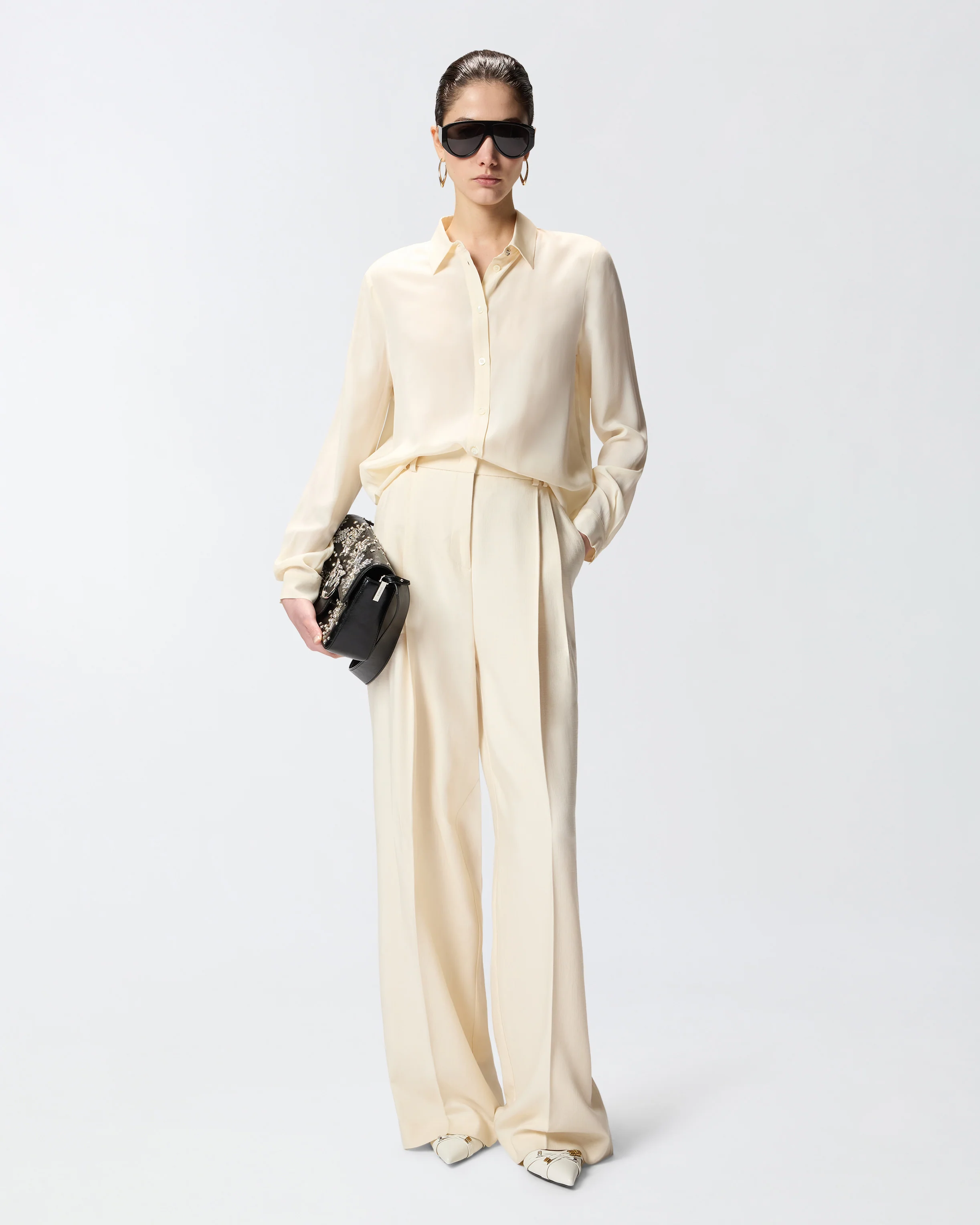 Camicia in seta sand wash - Image 2