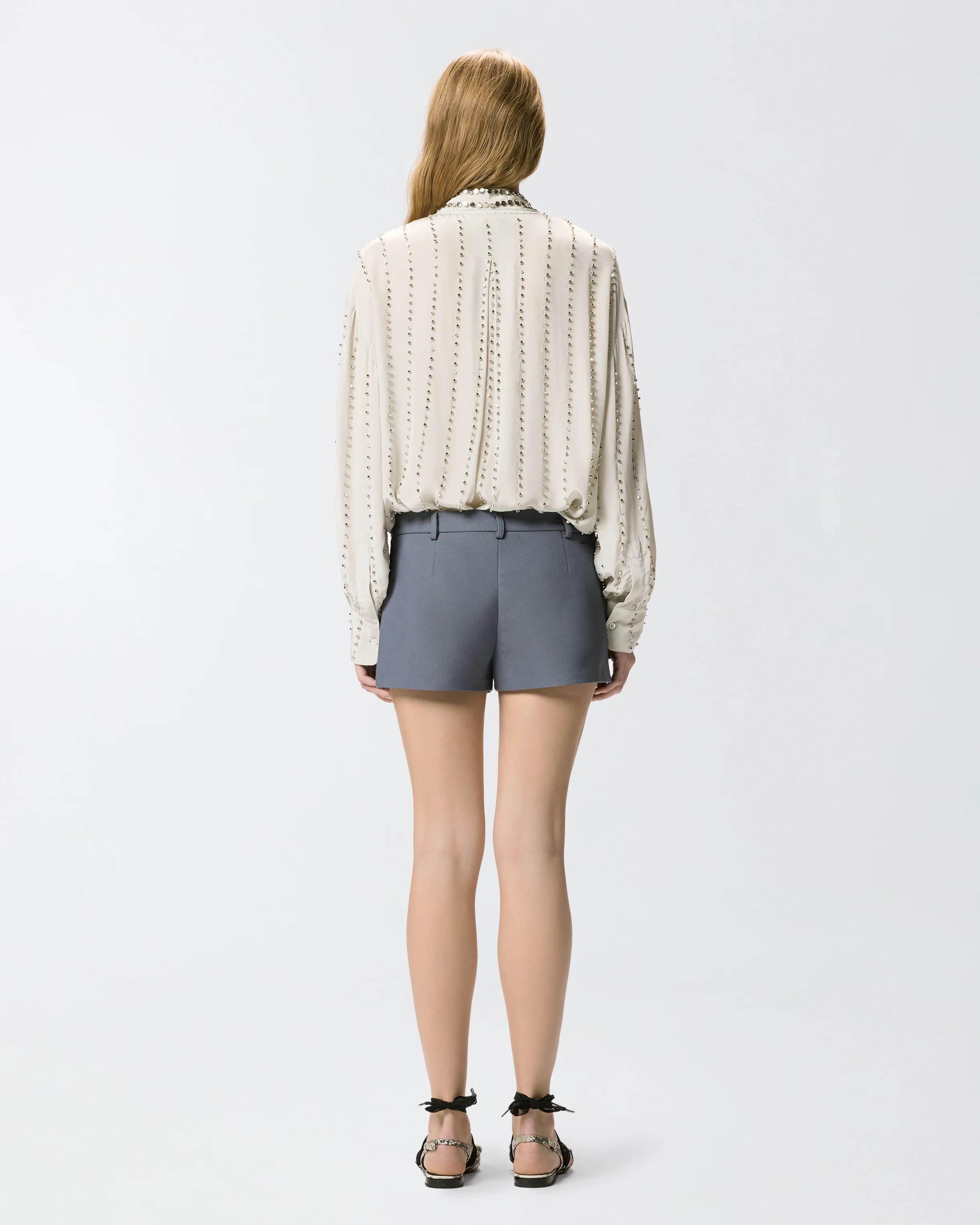 Camicia leggera con righe gioiello - Image 3