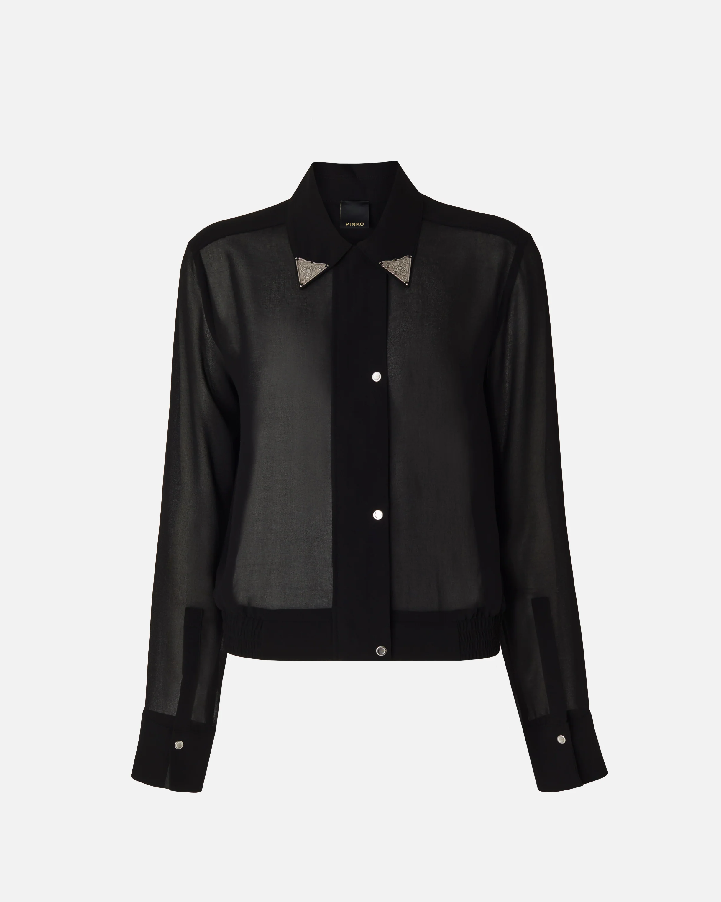 Camicia semitrasparente con dettagli metallici - Image 5