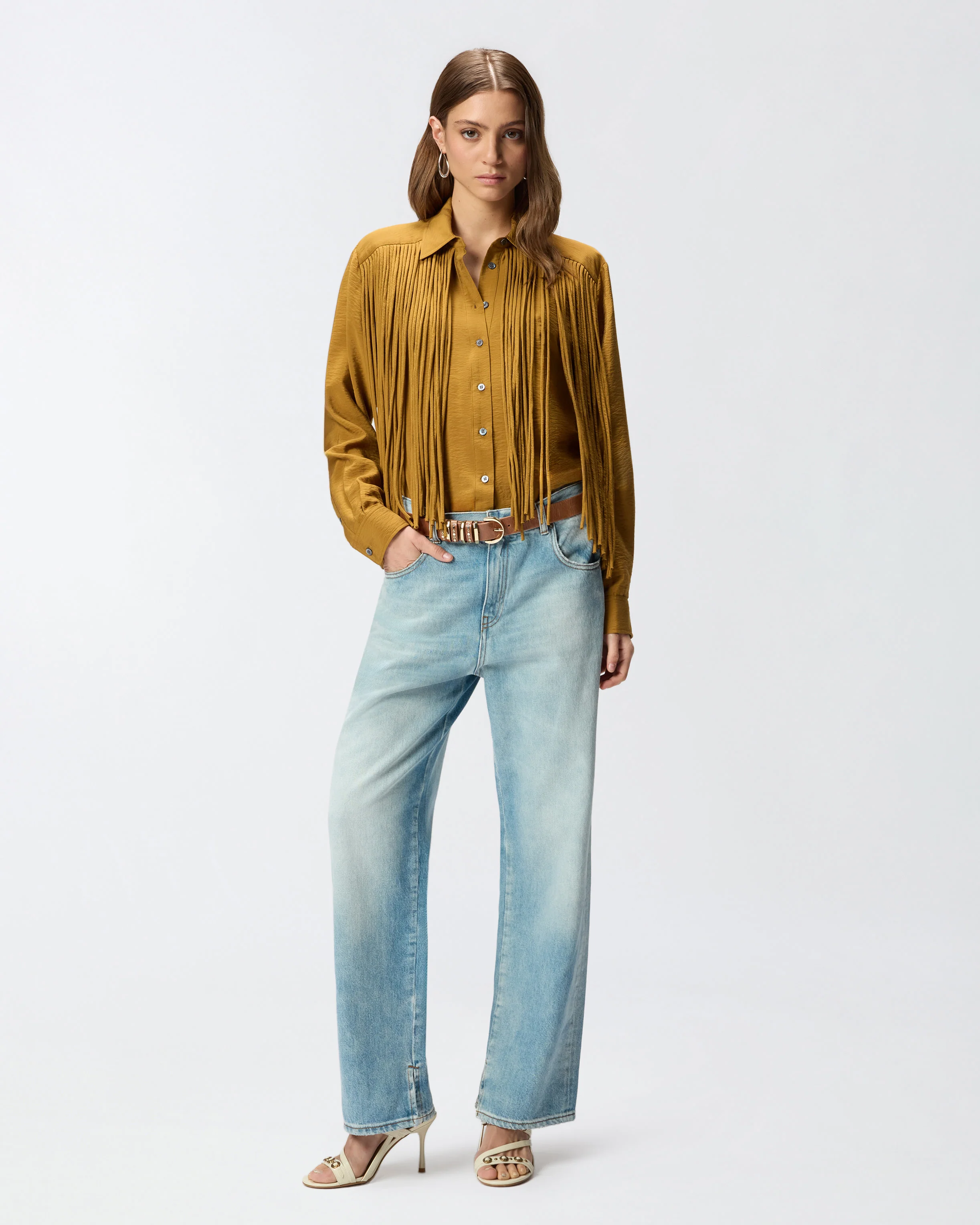 Camicia stile texano con frange - Image 2