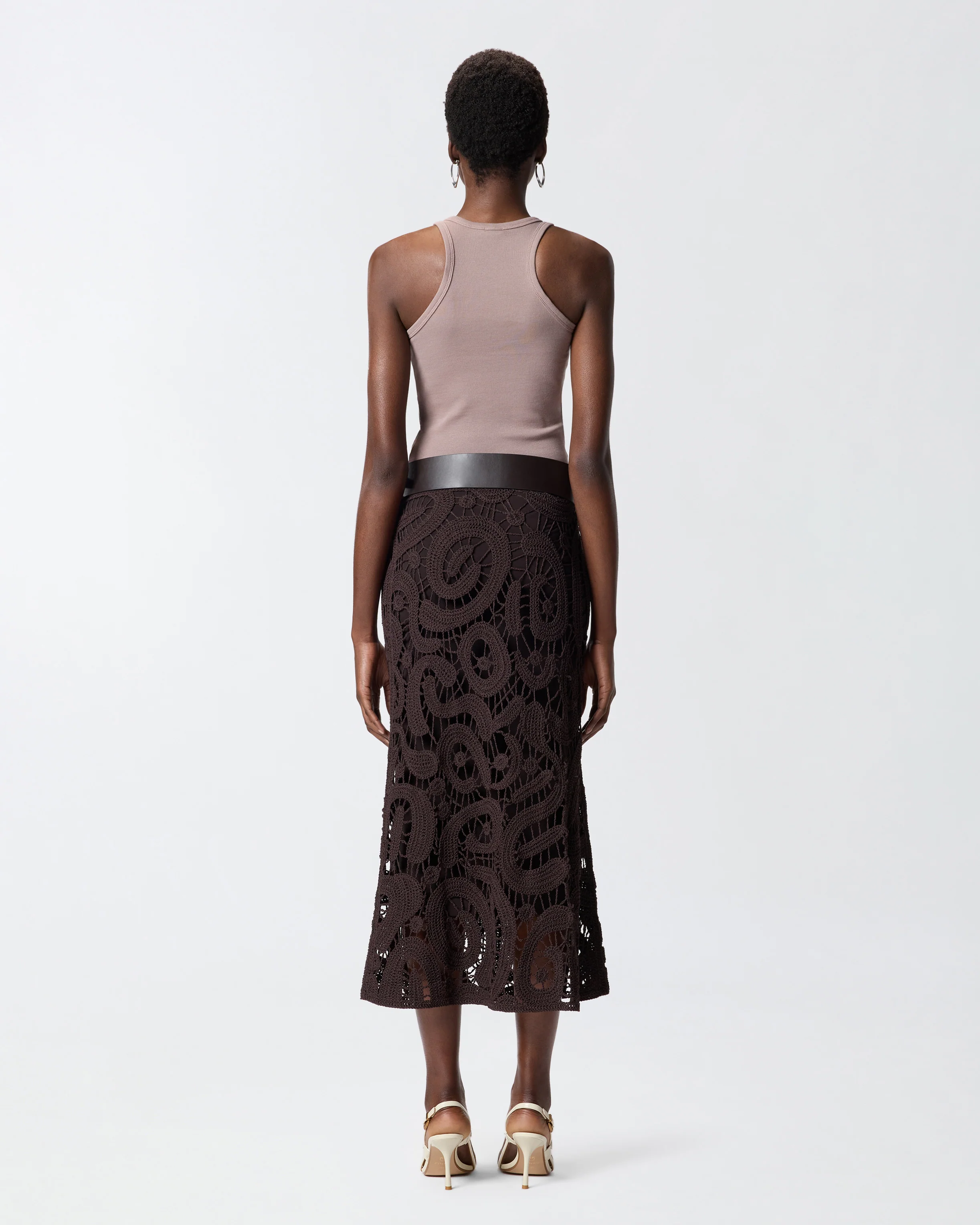 Canotta a costine con logo PINKO - Image 3