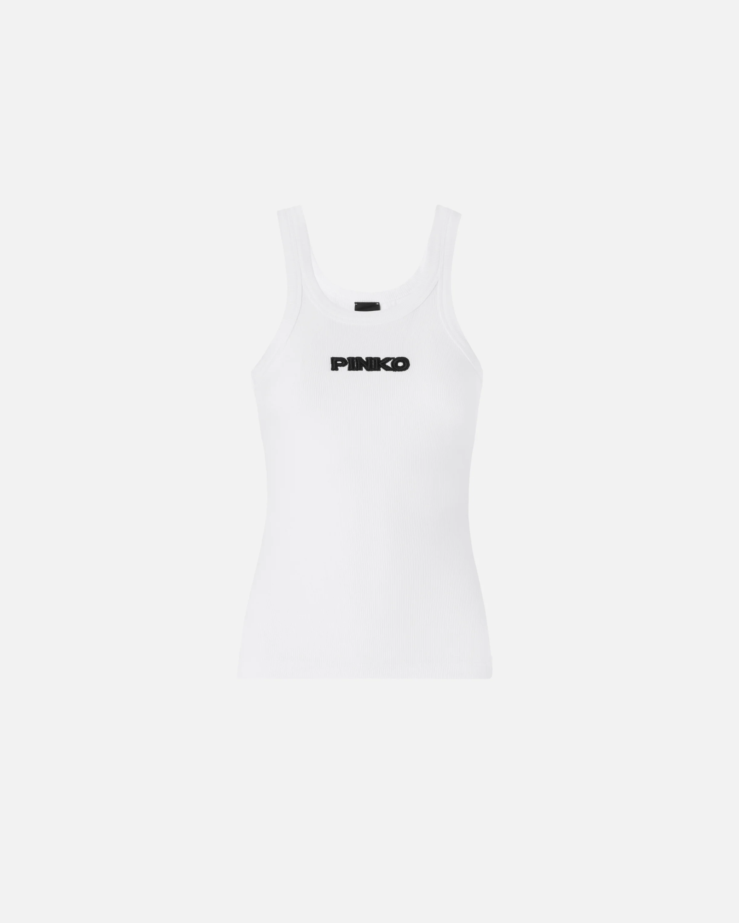 Canotta a costine con logo PINKO 3D - Image 5