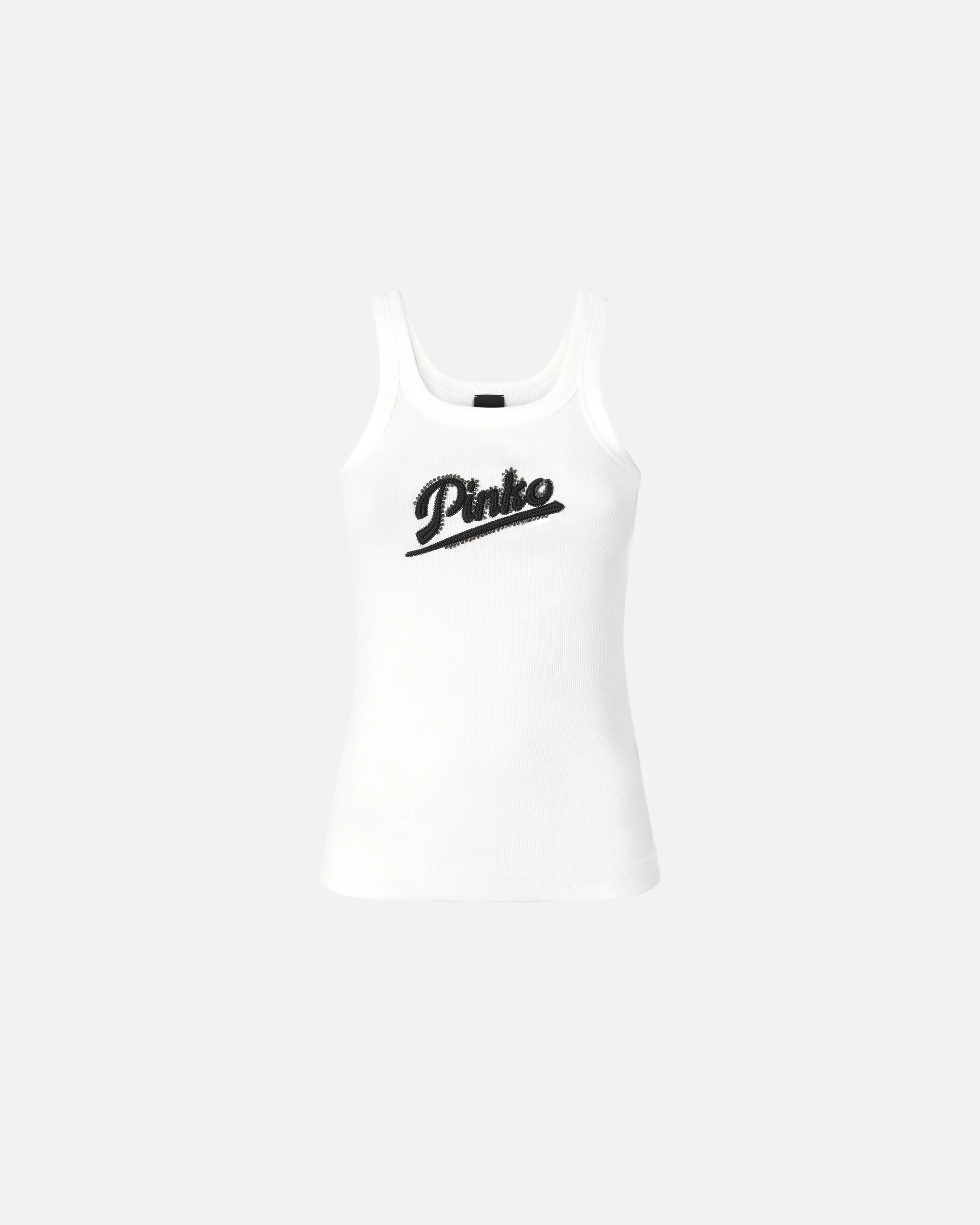 Canotta con ricamo PINKO e strass - Image 5