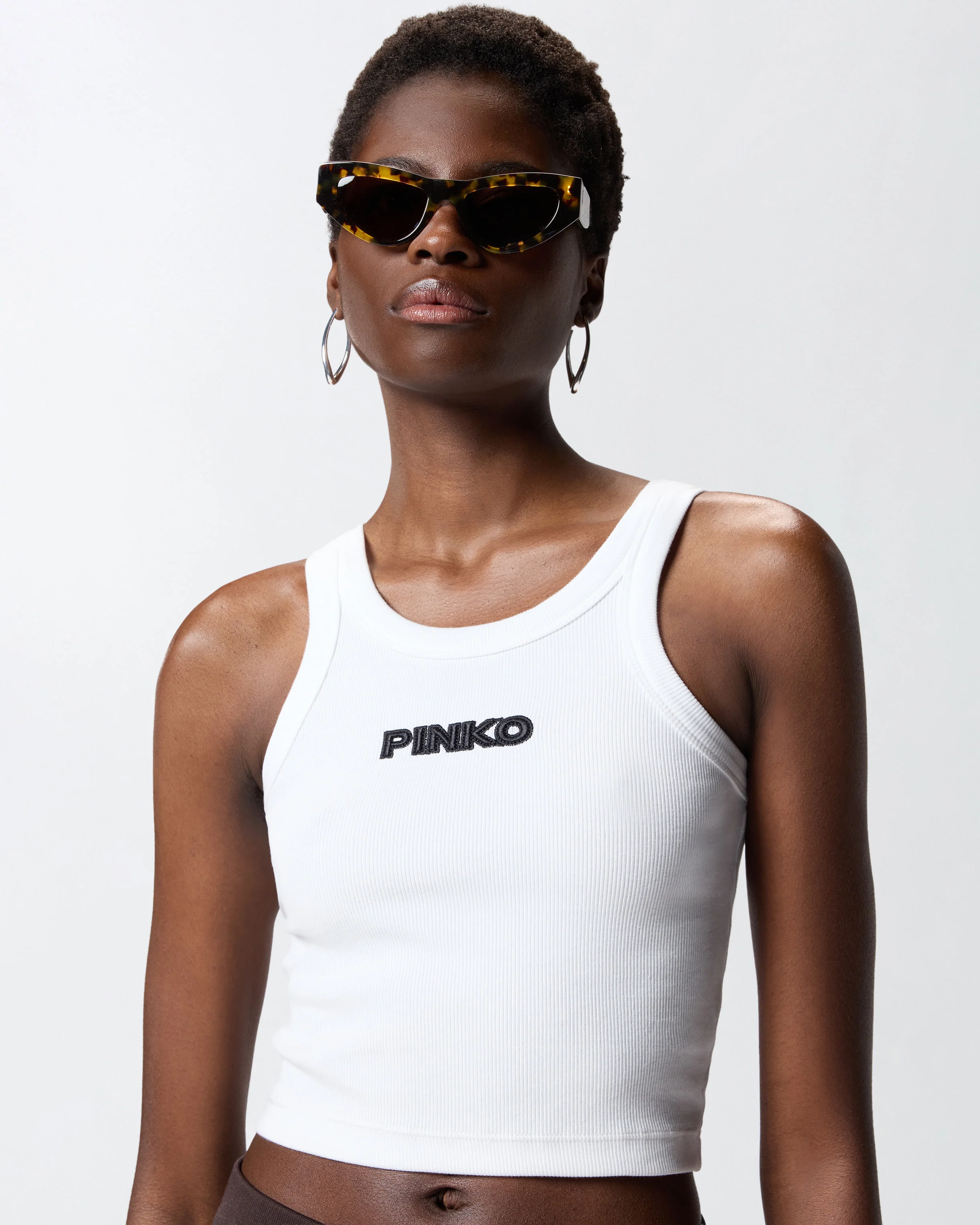 Canotta cropped con logo PINKO - Image 4