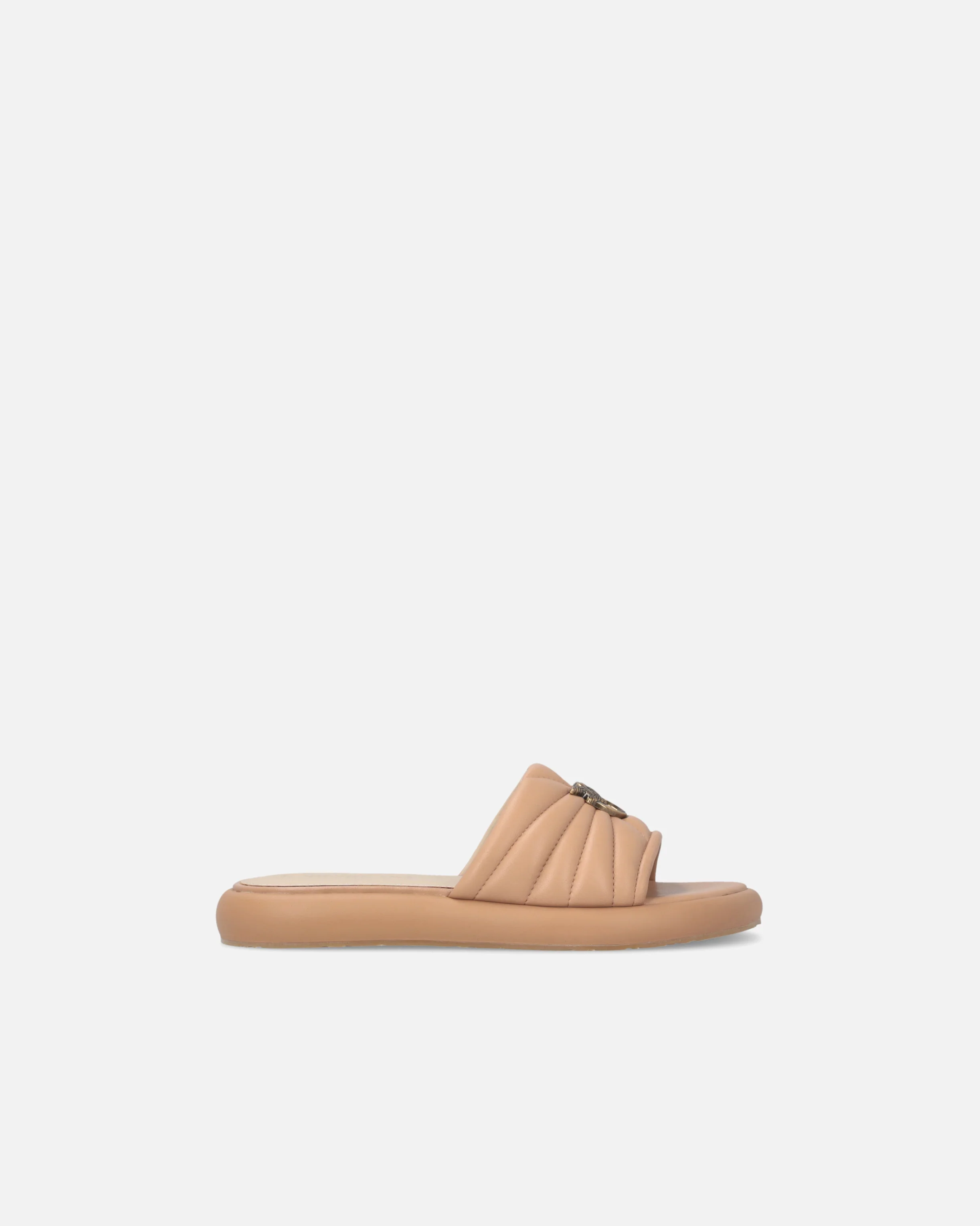 Ciabatte in nappa trapuntata con logo Love Birds