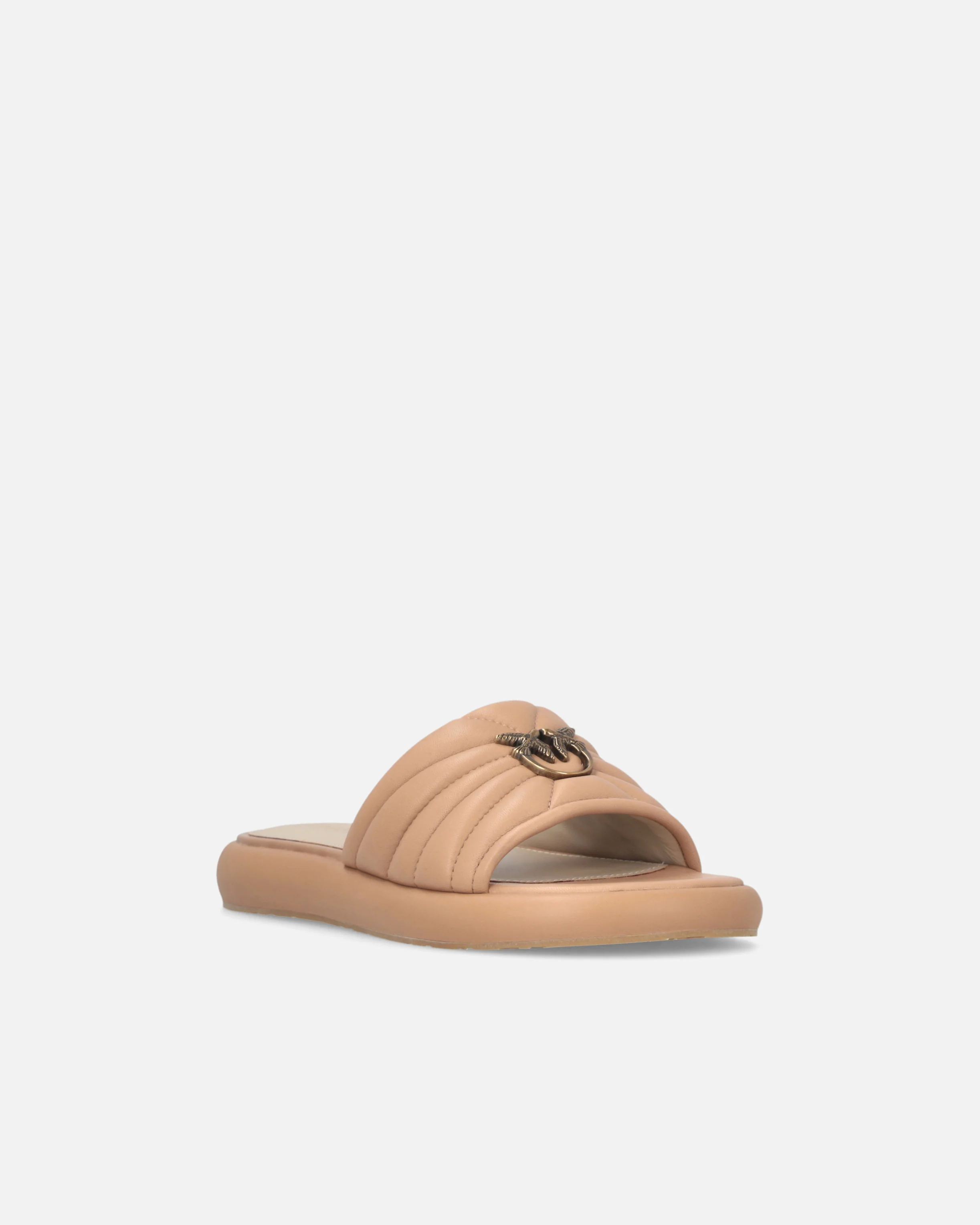 Ciabatte in nappa trapuntata con logo Love Birds - Image 2