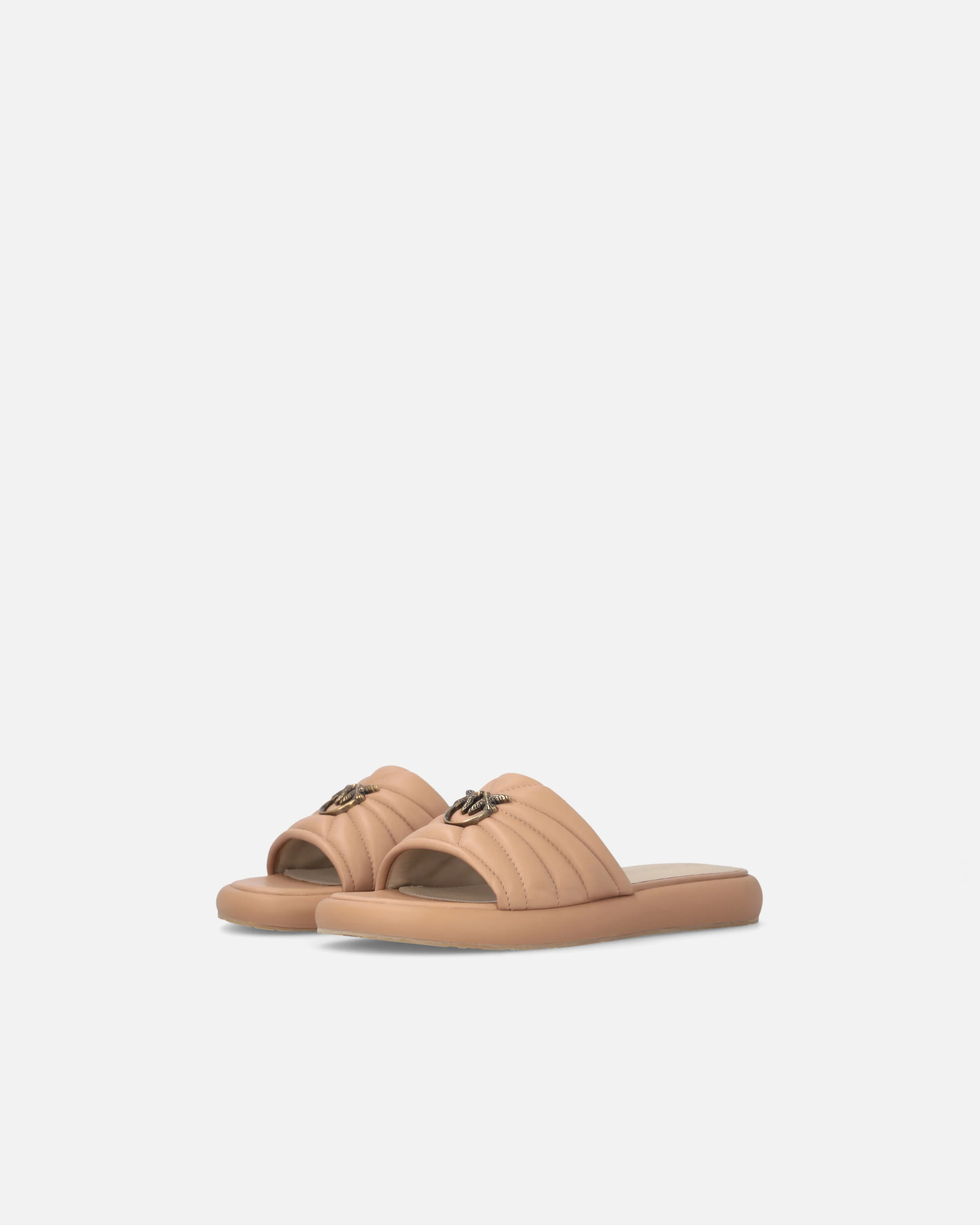 Ciabatte in nappa trapuntata con logo Love Birds - Image 6